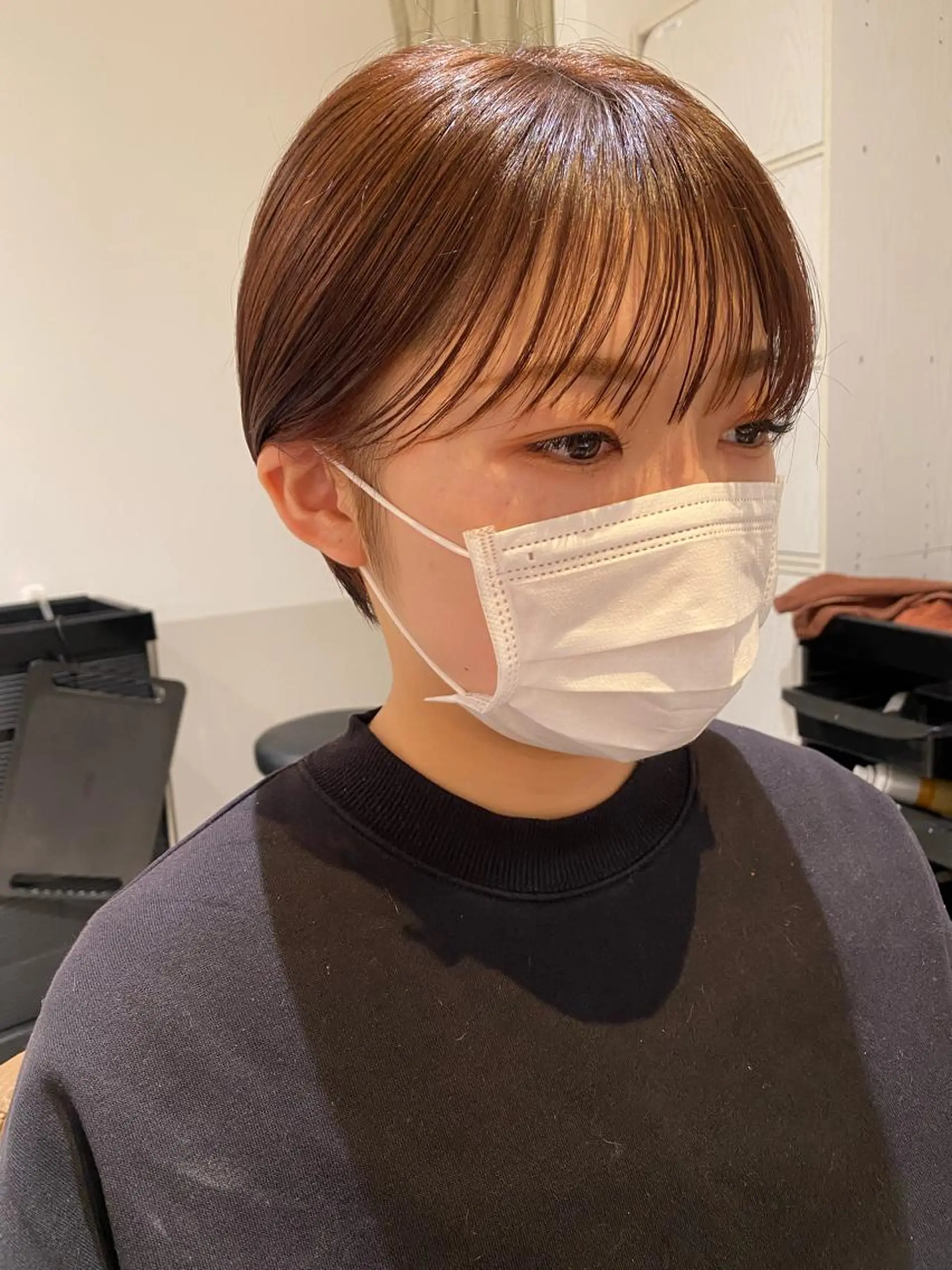 ショート ショートヘア 顔まわりカラー特化 赤津百合絵のヘアスタイル