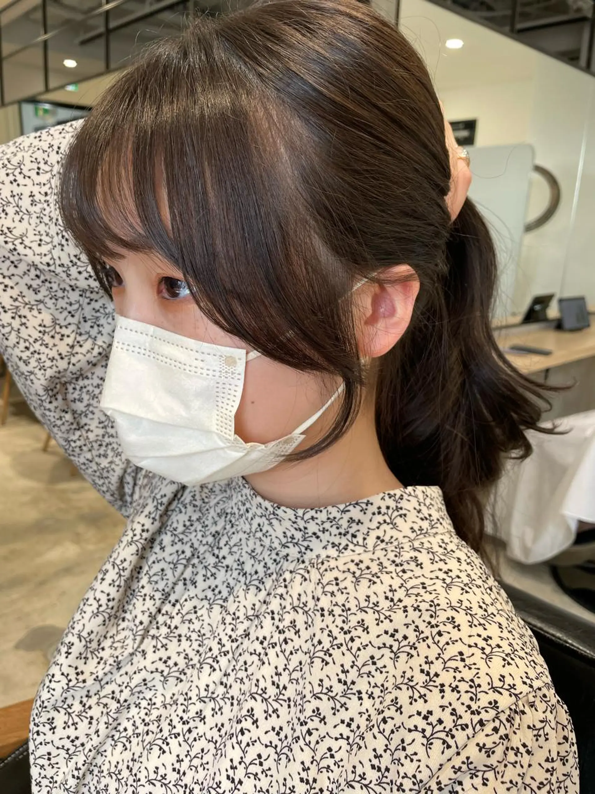 セミロング カラー オリーブカラー ボブ くびれヘア 顔まわりレイヤー 韓国風ヘア カット ヘアカラー トリートメント 卒業式受付中🌻 肥田亜沙美のその他イメージ