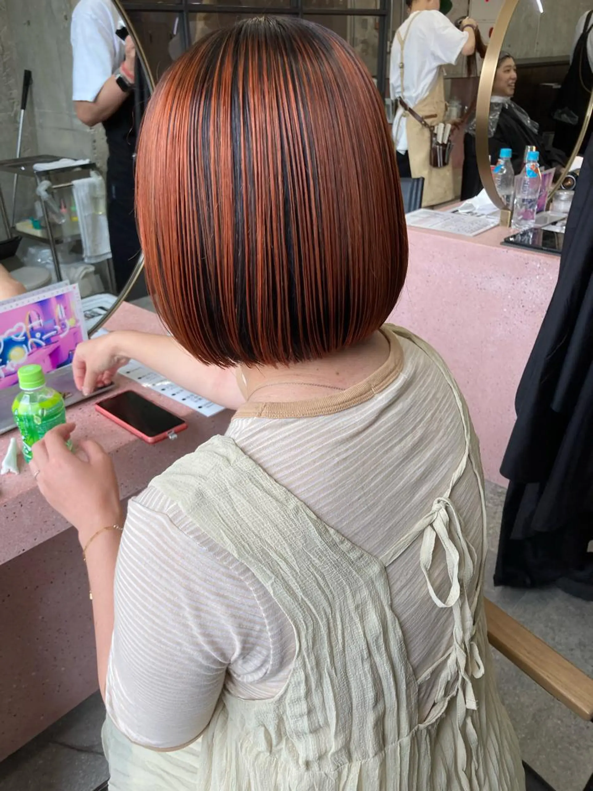 ミディアム カラー デザインカラー カット ヘアカラー トリートメント 小木曽智美 /ボブ/ショートのヘアスタイル