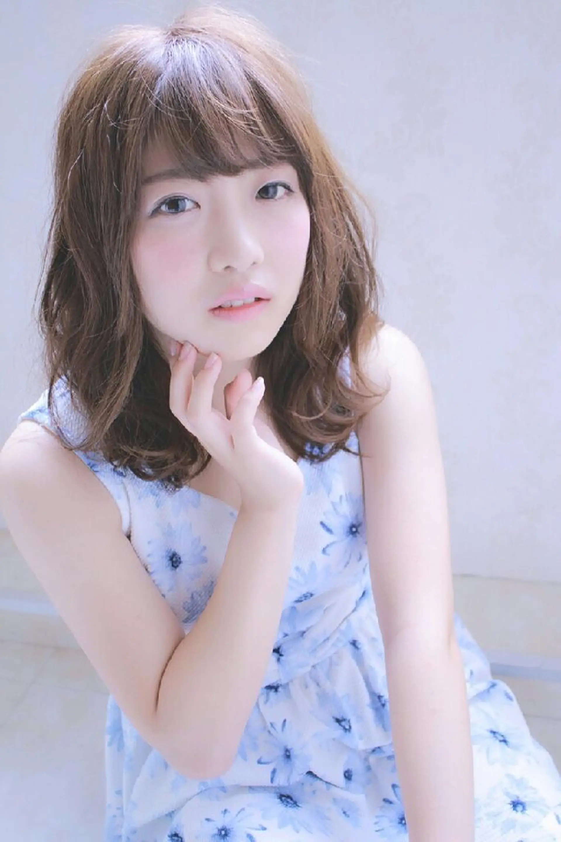 セミロング カラー パーマ 伊藤 功士のヘアスタイル