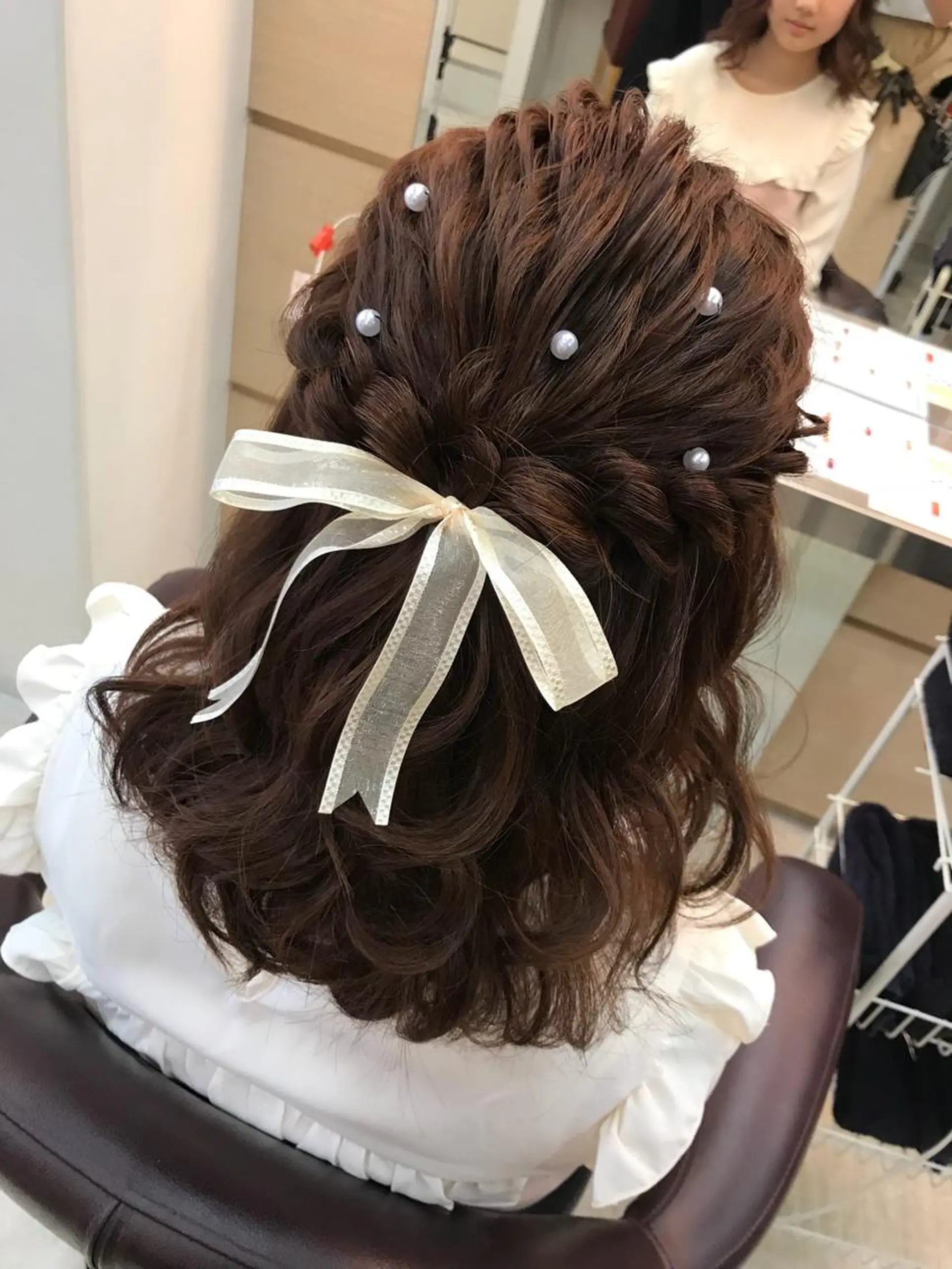 セミロング ヘアアレンジ 顔まわり‎🤍小顔 カット🤍みさきのヘアスタイル