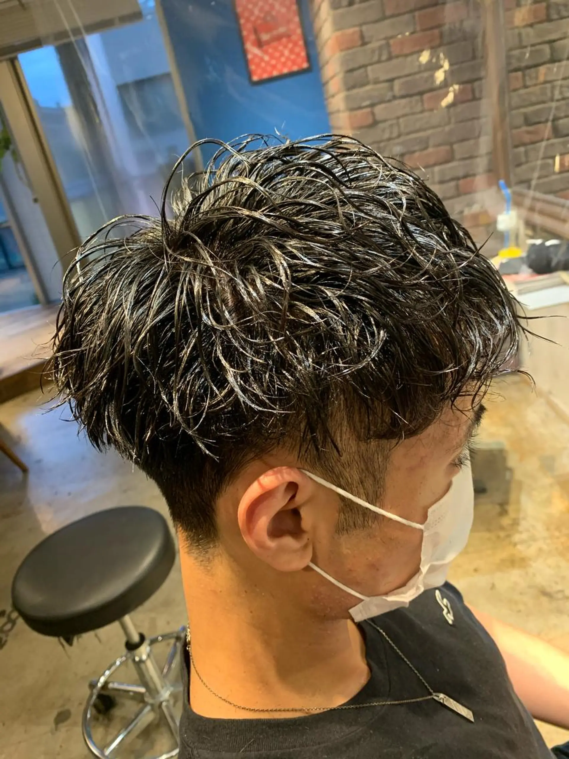 パーマ メンズ カット パーマ 吉沢遣人/レイヤー 艶カラー/抜け感のヘアスタイル