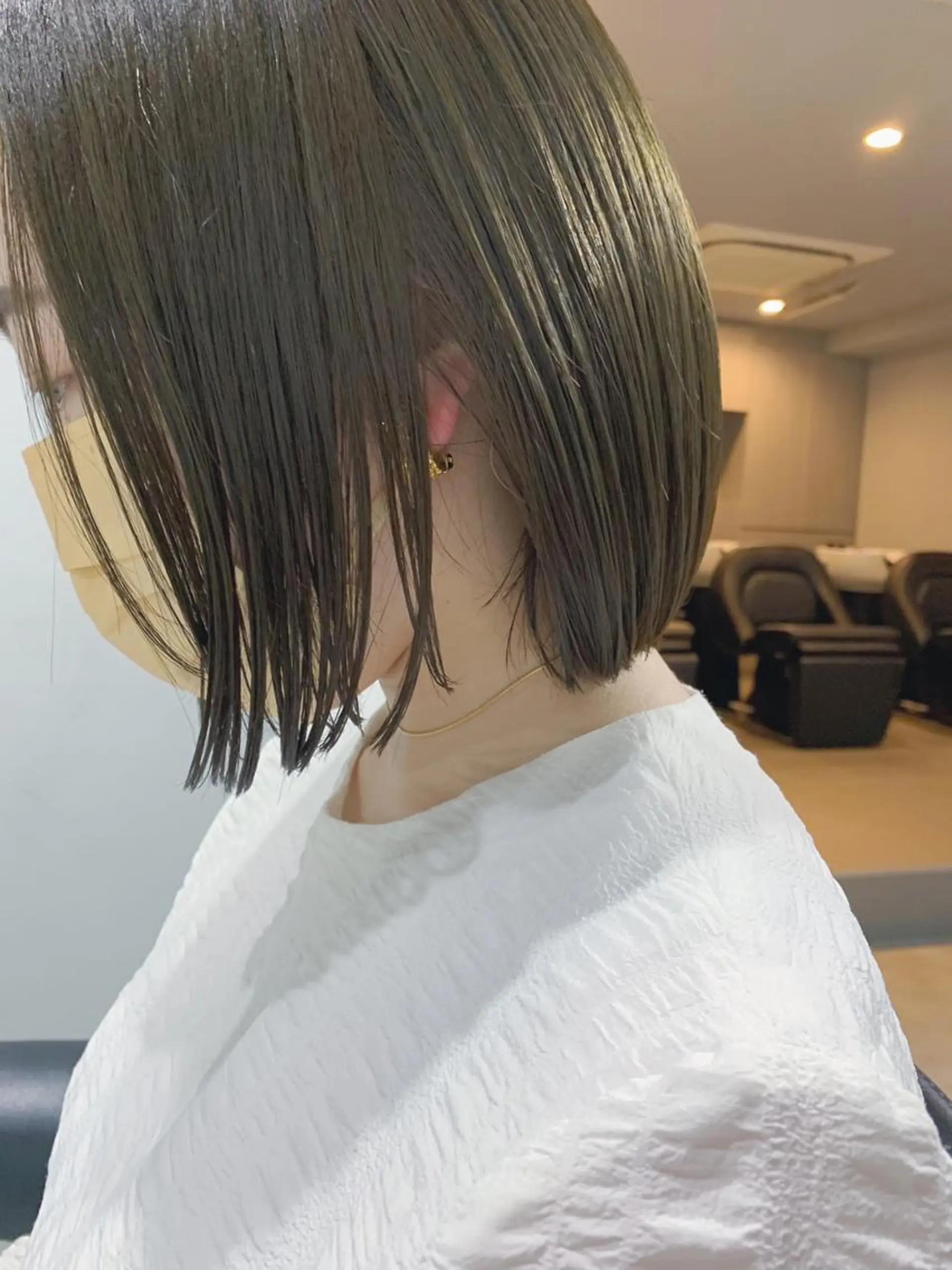 ショート カラー ボブパーマコテ巻き風 パーマNo1深江秀平のヘアスタイル