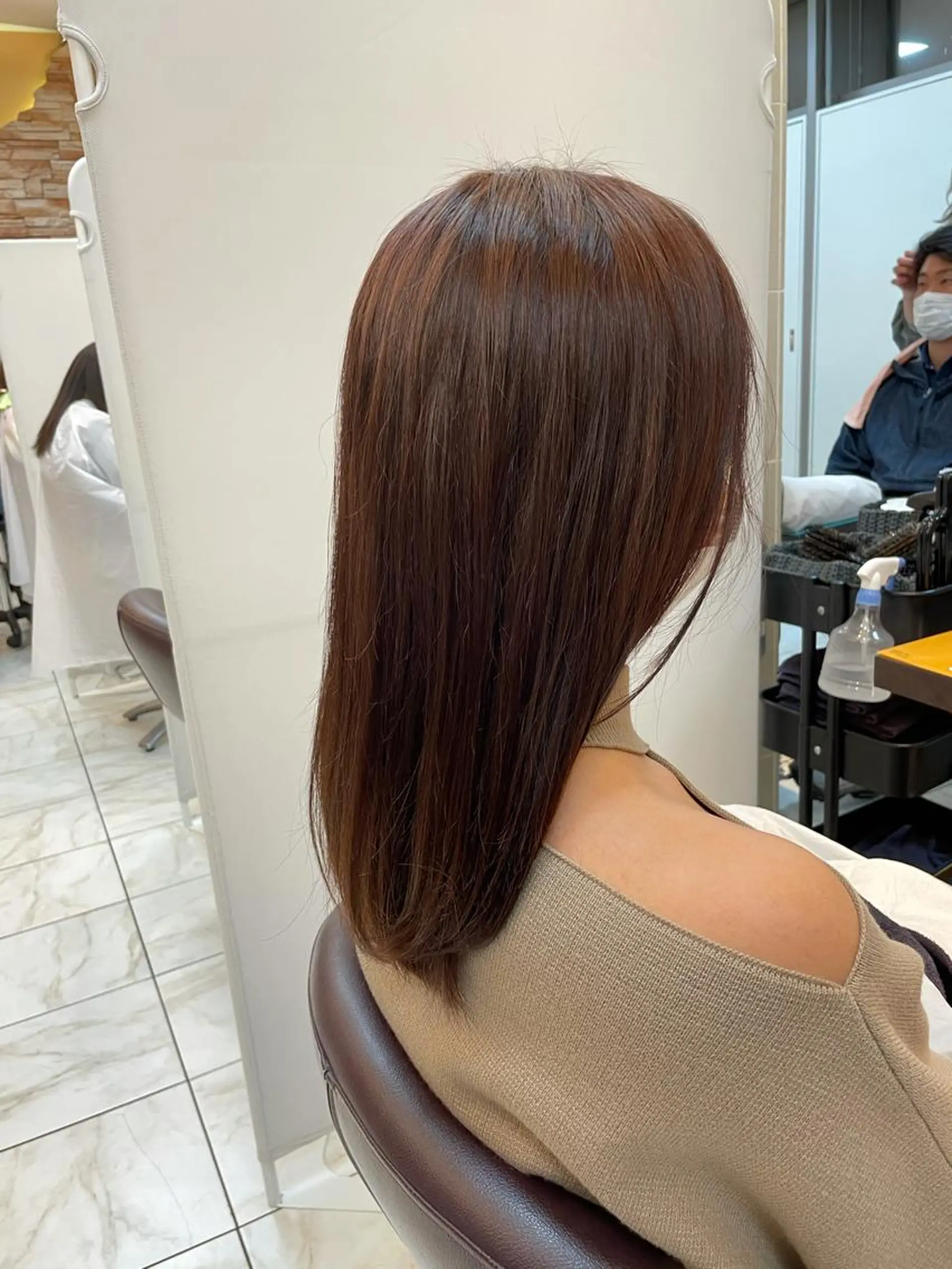 ロング カラー ブラウンカラー ショコラブラウン ⭐️透け感カラー /齊藤容史⭐️のヘアスタイル