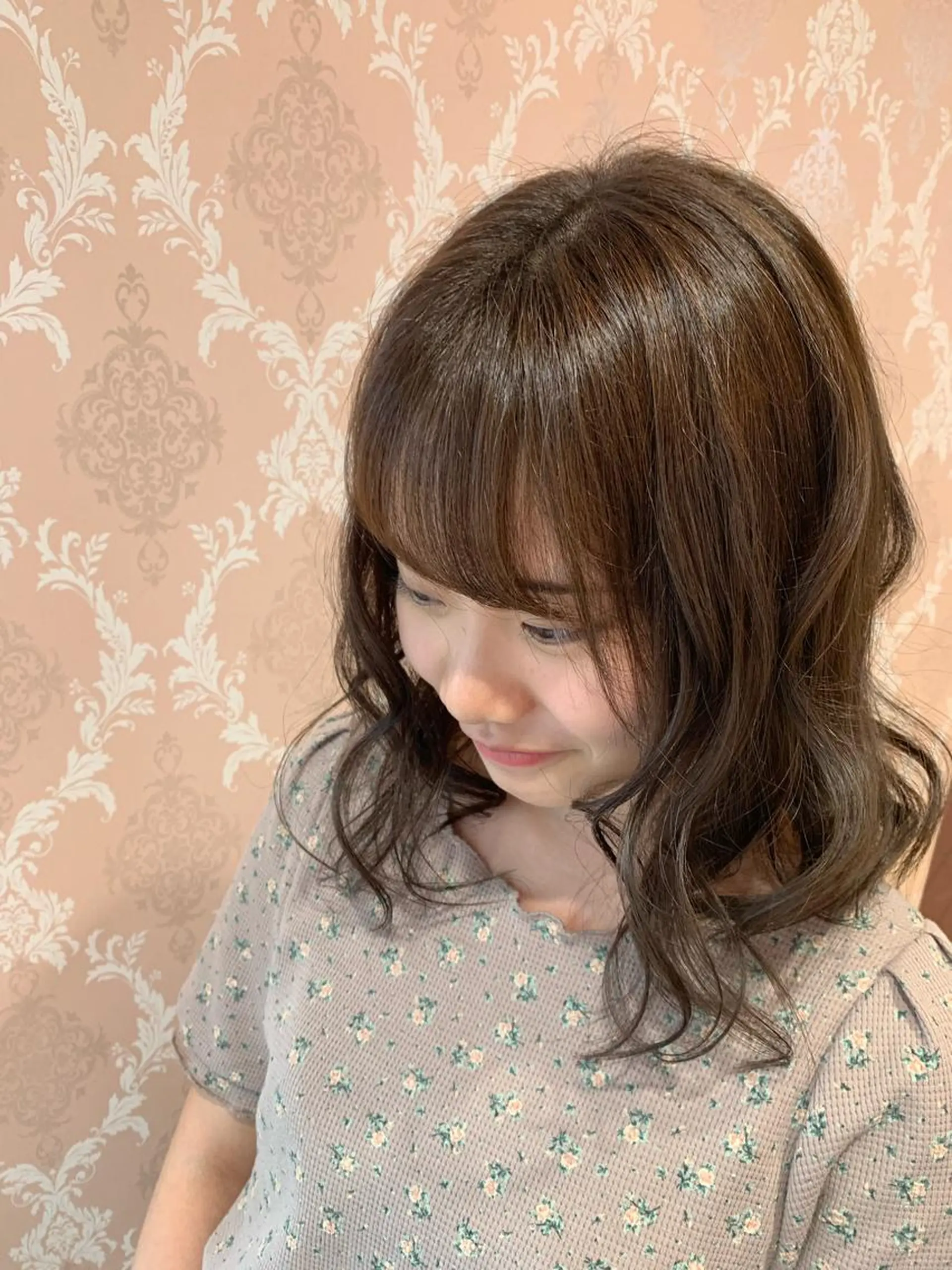 セミロング カラー 工藤 勇樹のヘアスタイル