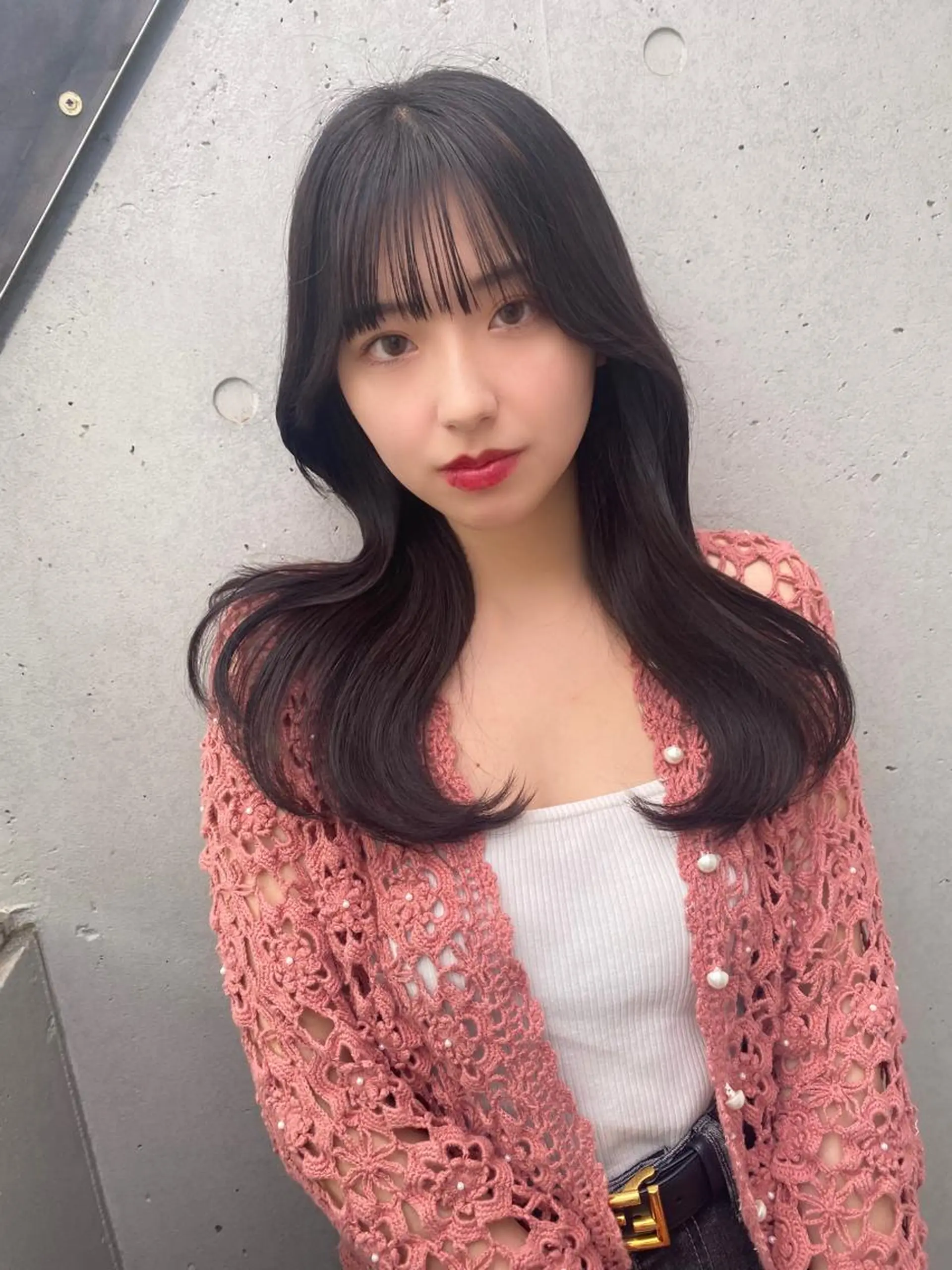 ロング カラー 韓国風ヘア カット ヘアカラー トリートメント レイヤーカット /透明感/千葉怜寿のヘアスタイル