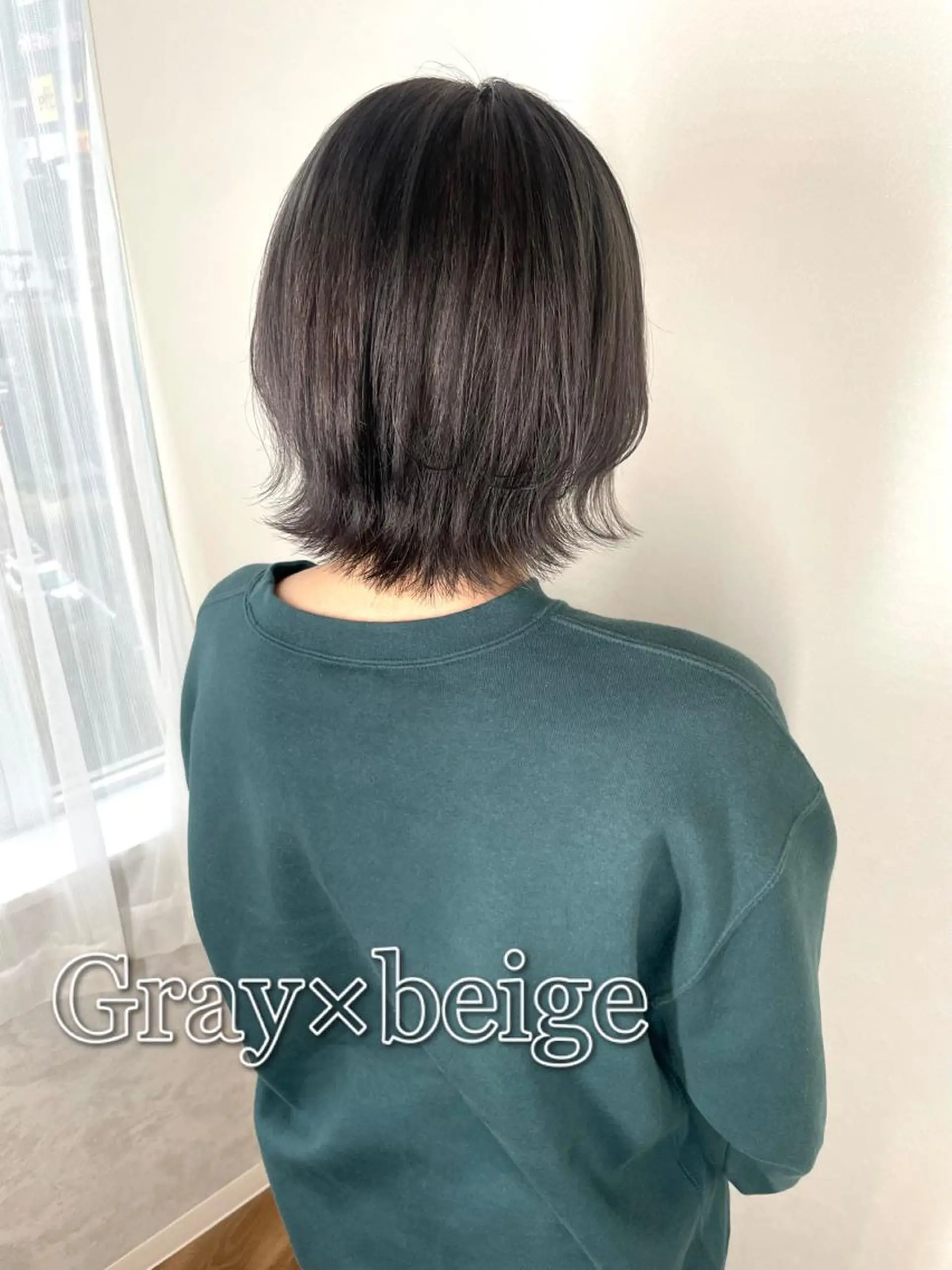 ミディアム カラー 小顔カット/美髪矯正 /透明感カラー🫧のヘアスタイル