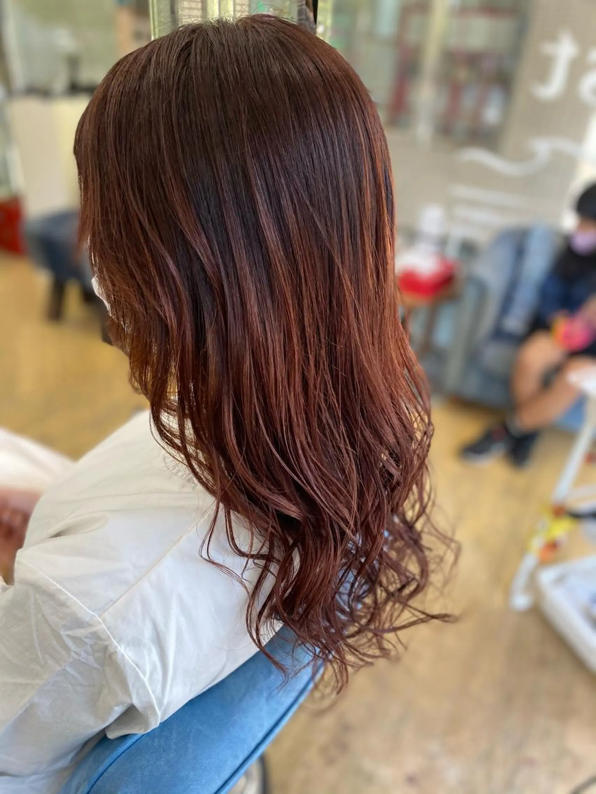 ロング カラー ヘアアレンジ レッドカラー カット ヘアカラー トリートメント 松井 敬太郎のヘアスタイル