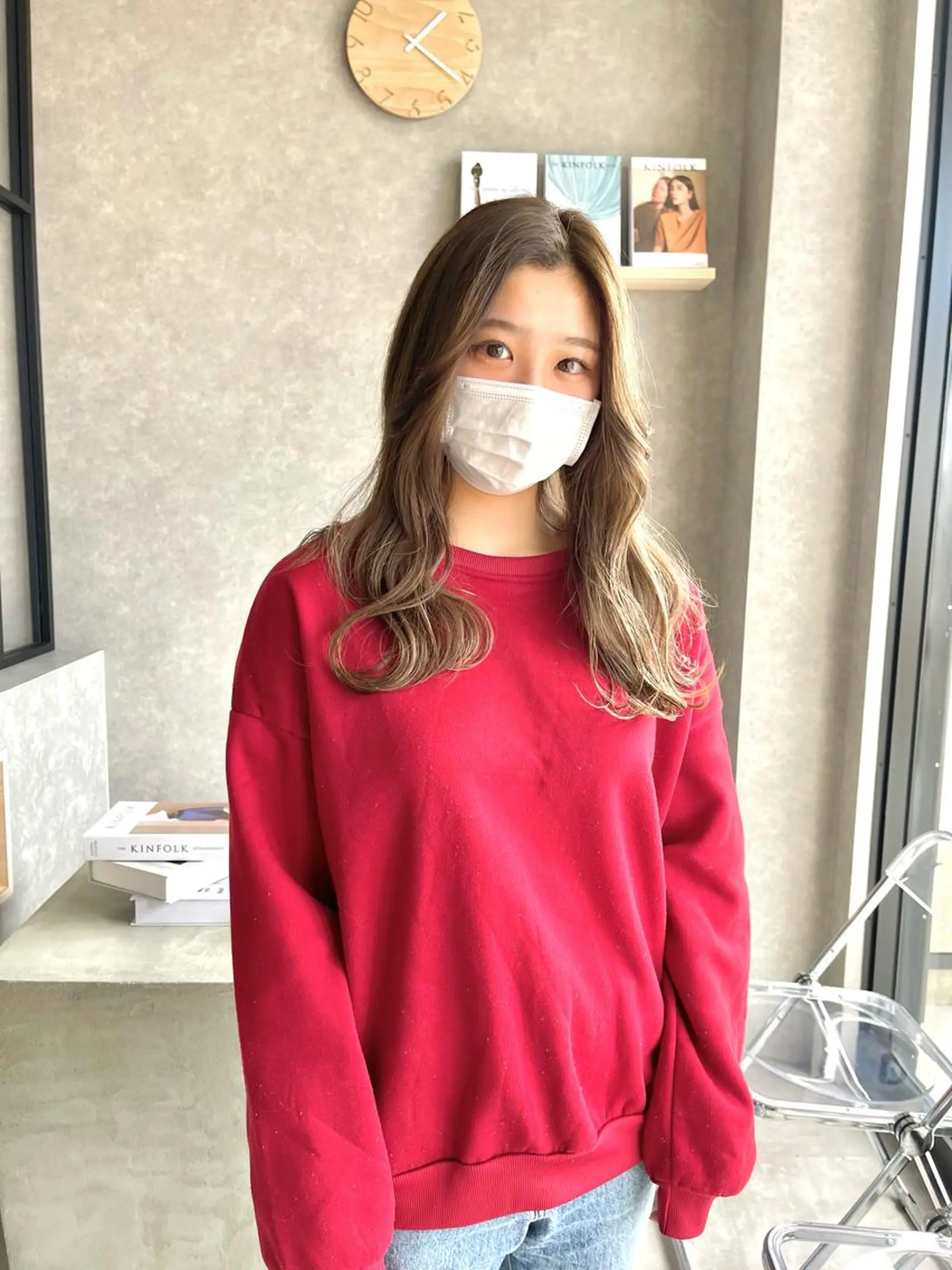 セミロング カラー カット ヘアカラー トリートメント 一ノ瀬 暁のヘアスタイル