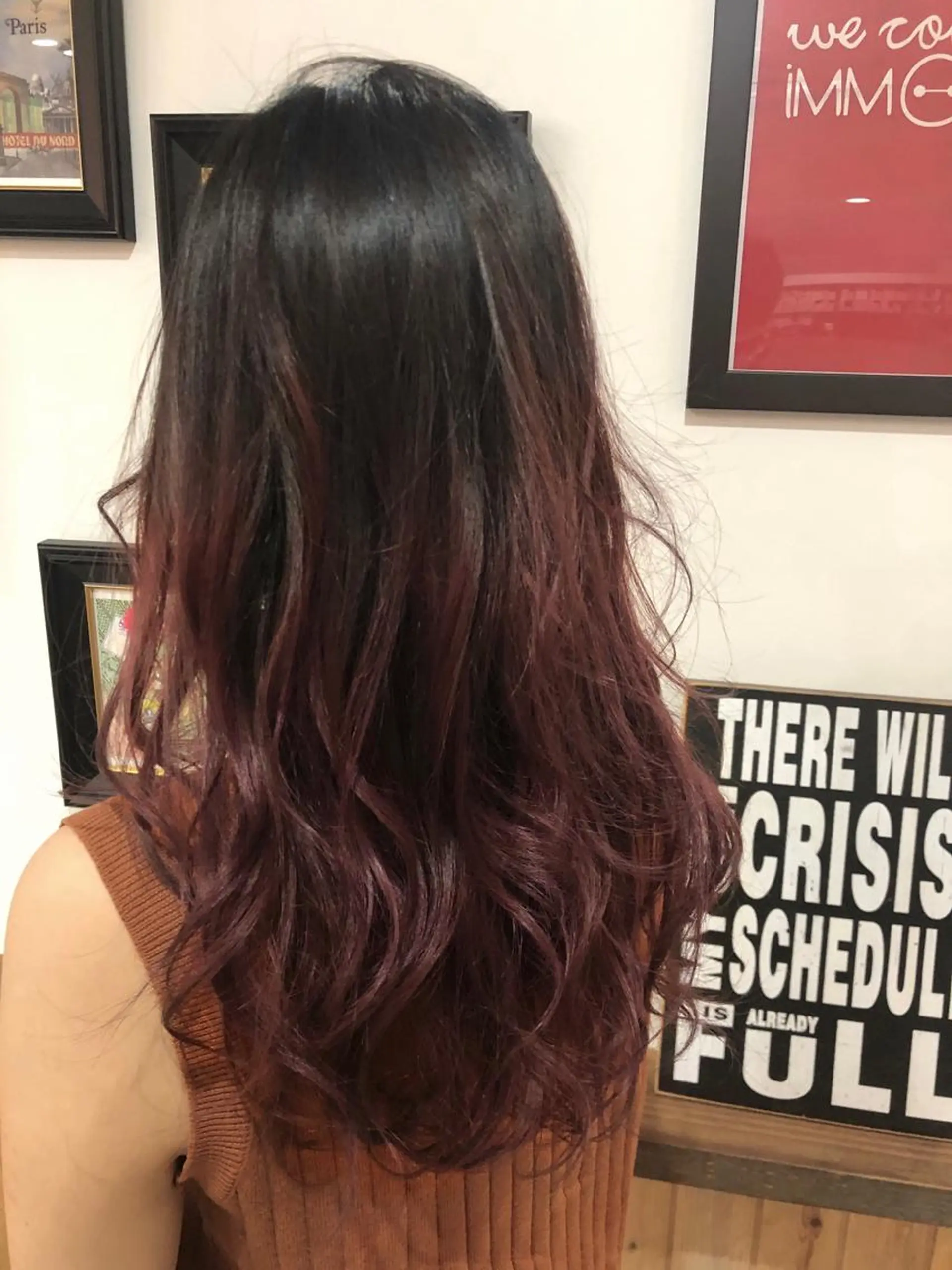 ミディアム カラー カシス ピンクカラー ヘアカラー トリートメント ヘアセット hair design NORM所属・吉田裕太/ハイライト ダブルカラーのヘアスタイル