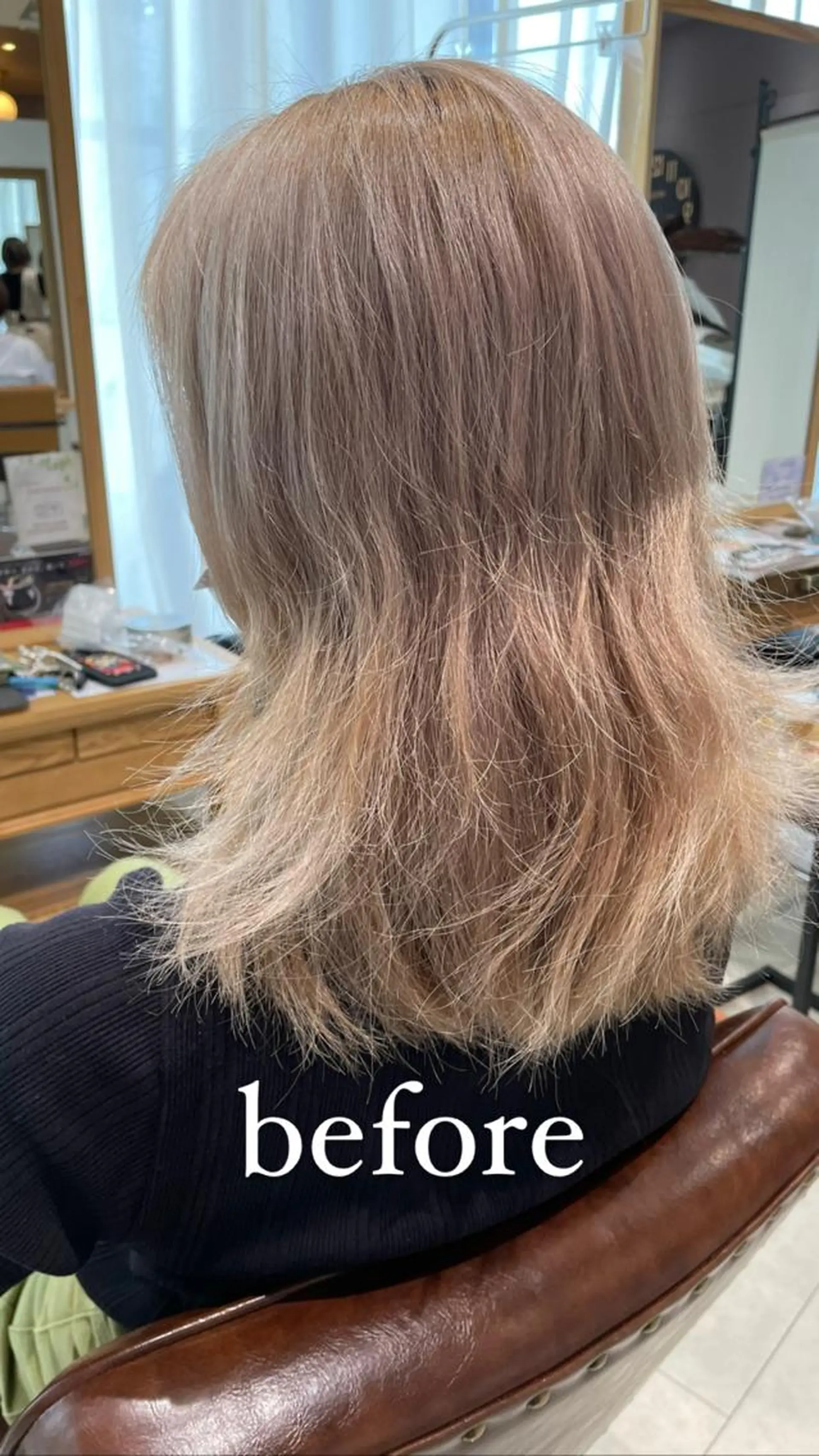 ミディアム カラー ブリーチ グレージュ カット ヘアカラー トリートメント 過去一の柔髪ヘア 🌿einshairのヘアスタイル