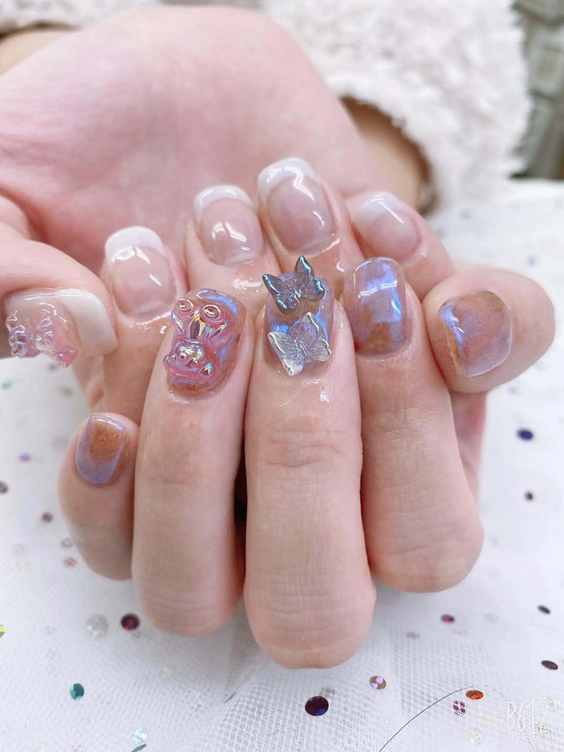 ネイル 🦋ネイルサロン ブラン🌈ゆりのネイルデザイン