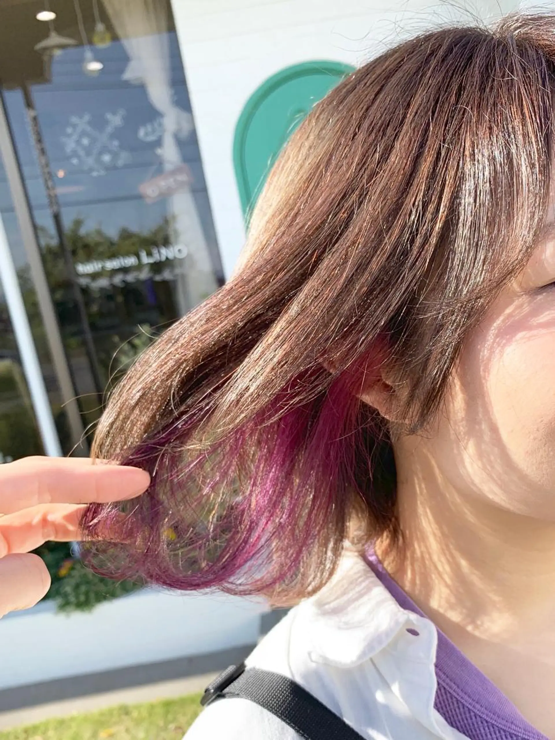 ミディアム ヘアカラー 佐藤 美咲のヘアスタイル