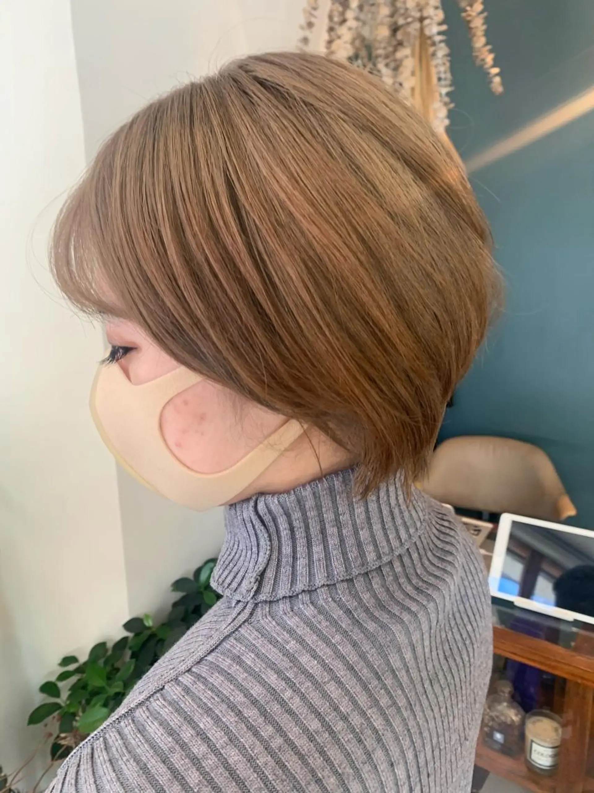 ショート カラー ベージュカラー ブリーチ ケアブリーチ 中目黒🌼 🌼ハナのヘアスタイル