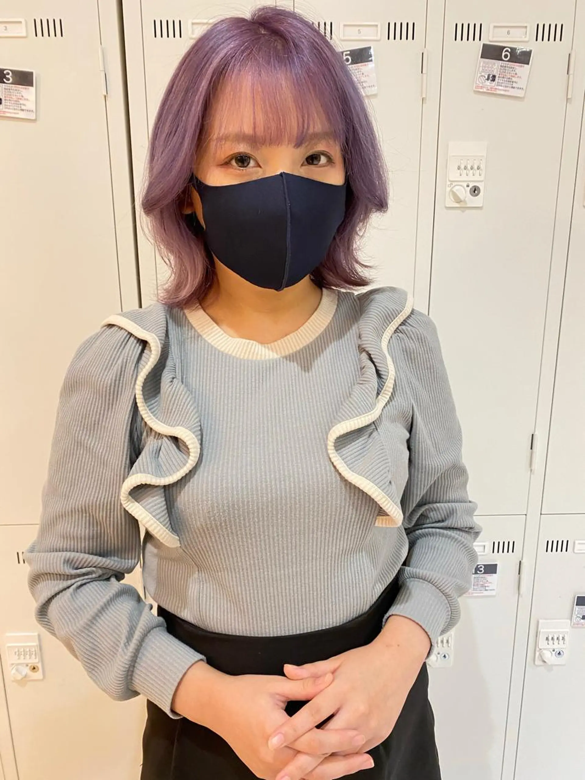 カラー ラベンダーカラー Erina レイヤー/似合わせ♡のヘアスタイル