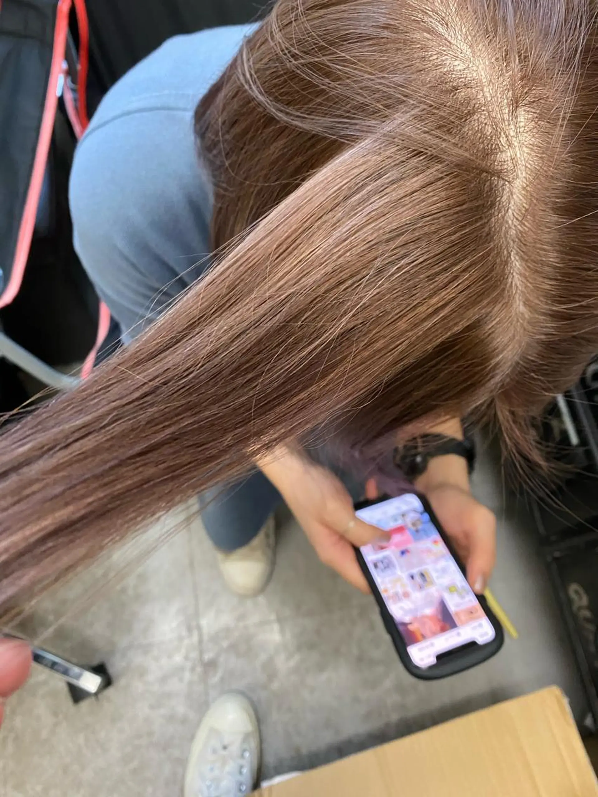 ミディアム カラー ブリーチ re naのヘアスタイル