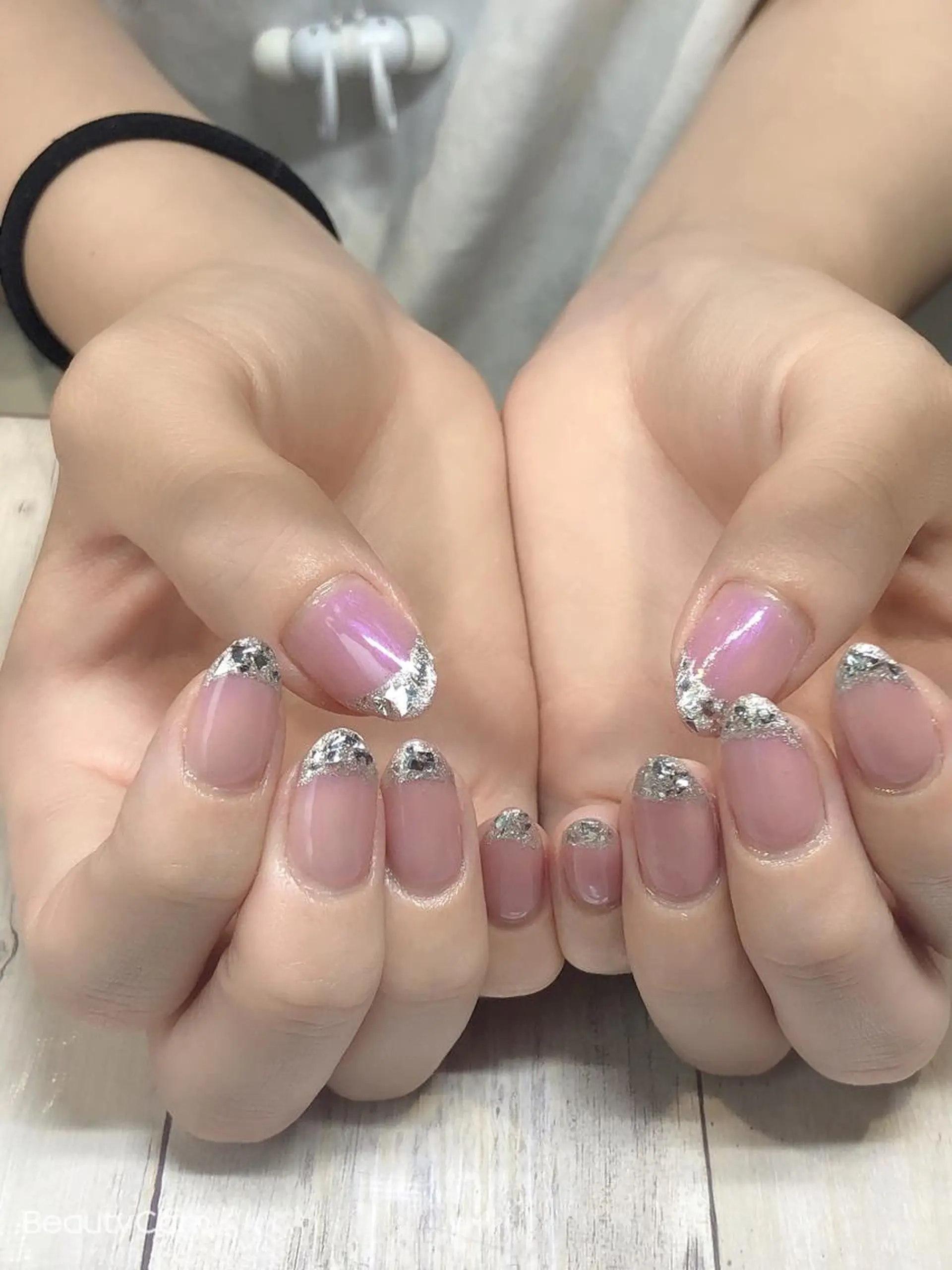 ネイル フレンチネイル ガラスフレンチ ✨アン ミユ✨のネイルデザイン