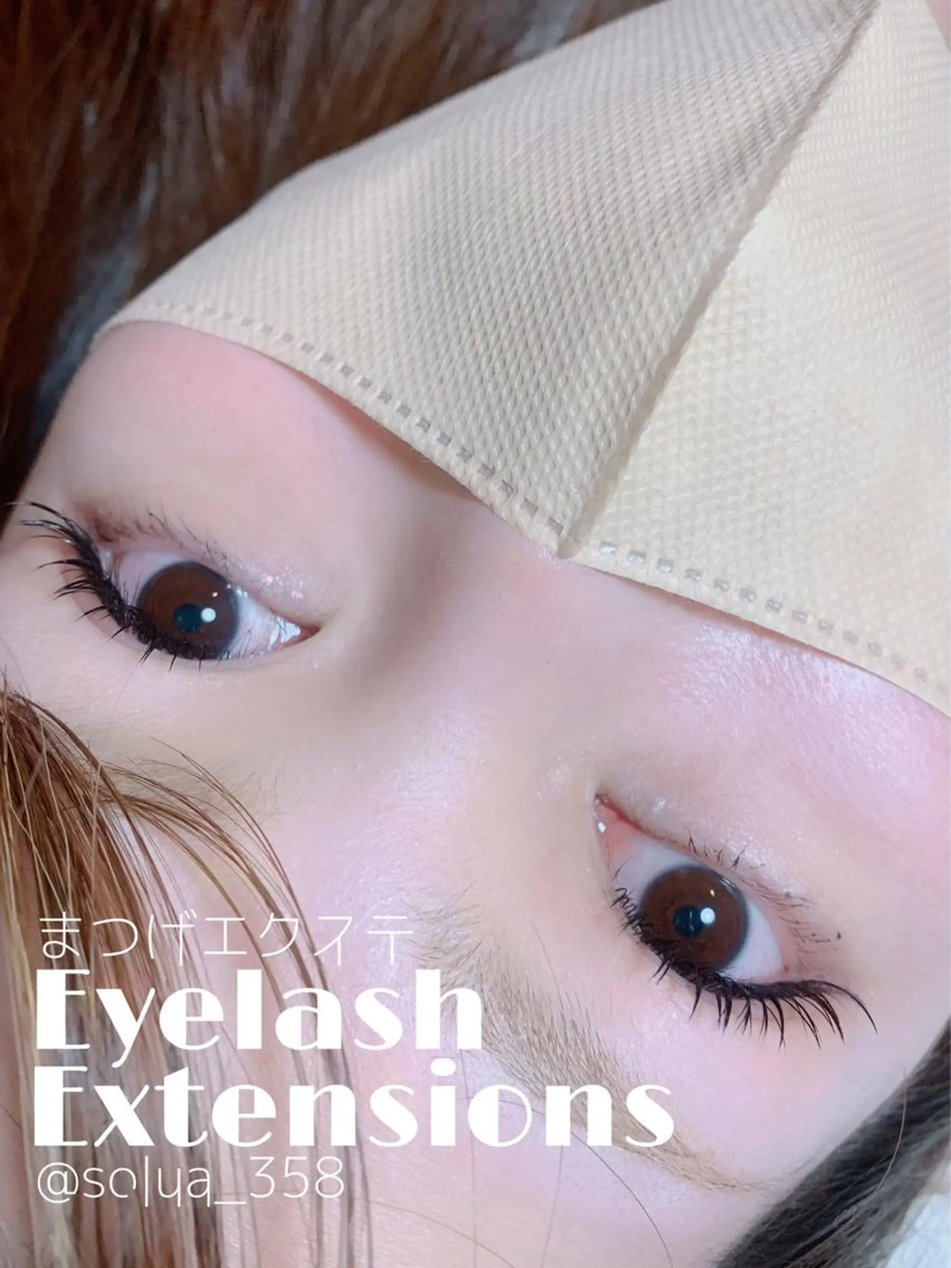 マツエク・マツパ Dカール フラットラッシュ 目尻長め セクシー マツエク solua Ayamiのマツエク・マツパデザイン