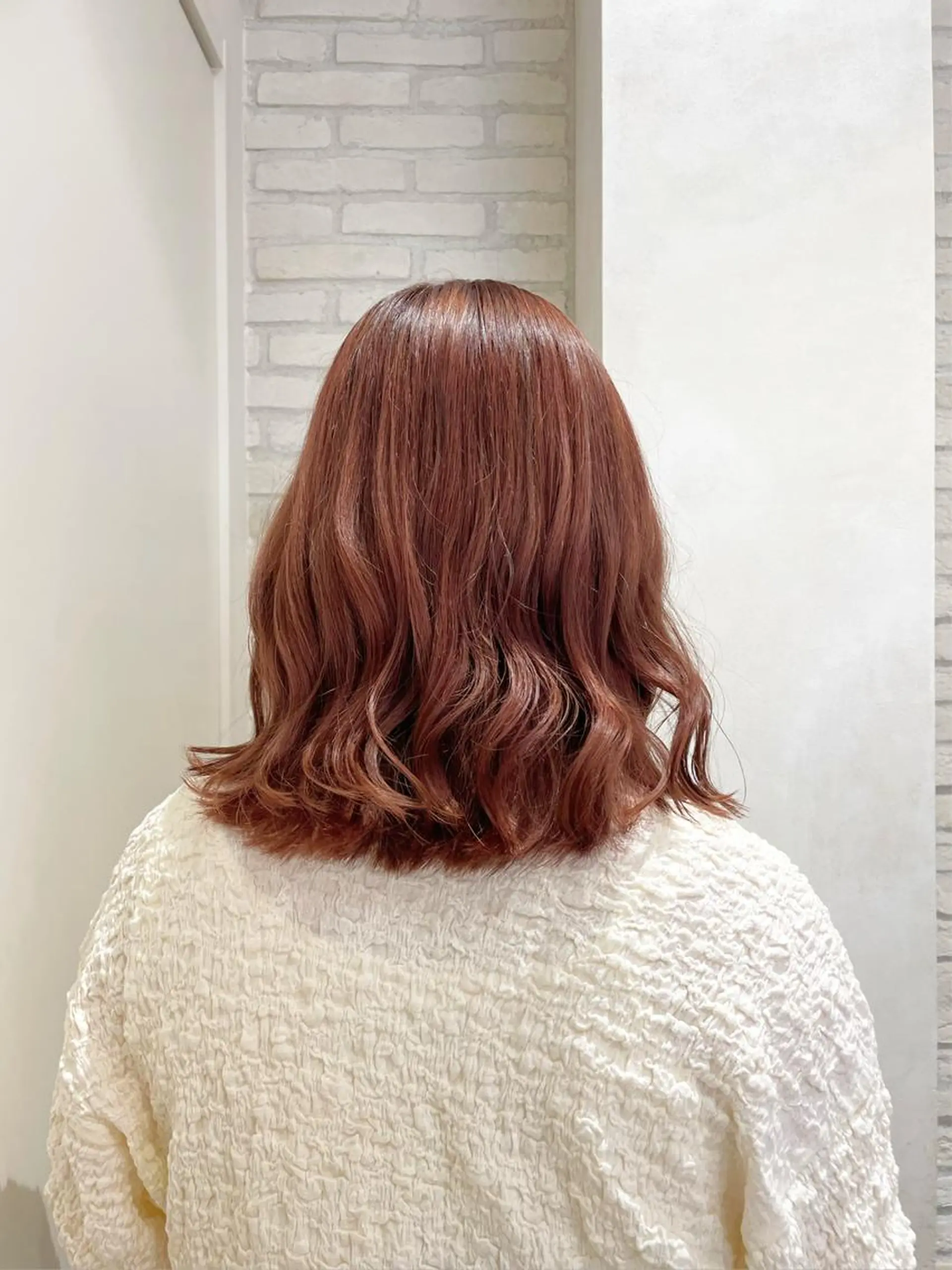 ミディアム カラー オレンジ ピンクカラー ヘアカラー エクステ/ハイトーン 🐏☁️miminaのヘアスタイル