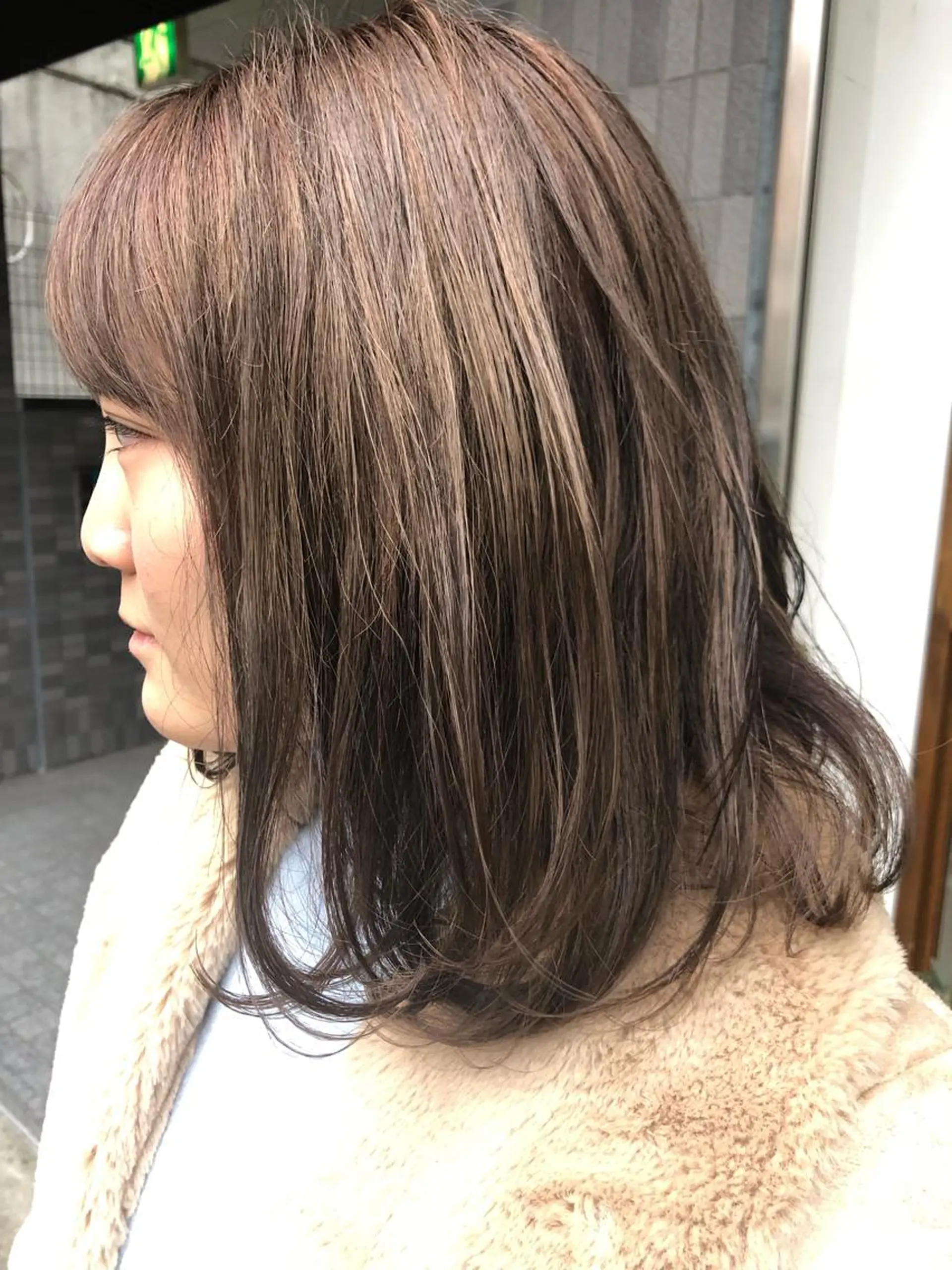 カラー クロスパーマ× 透明感カラー✂︎のヘアスタイル
