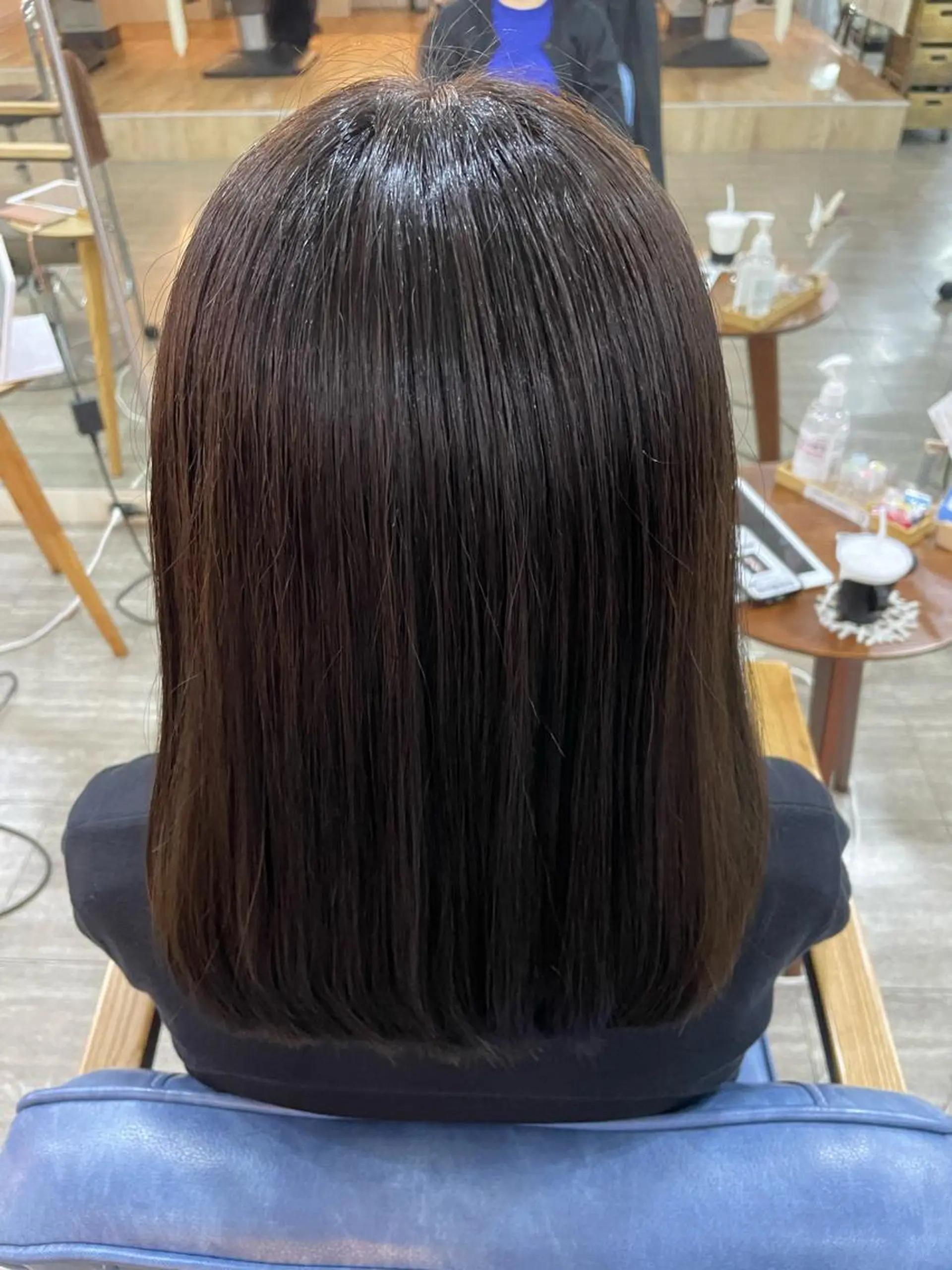 セミロング カラー パーマ ベージュカラー オリーブベージュ 髪質改善 ストレートパーマ ニュアンスデザイン✄ YOU♡のヘアスタイル