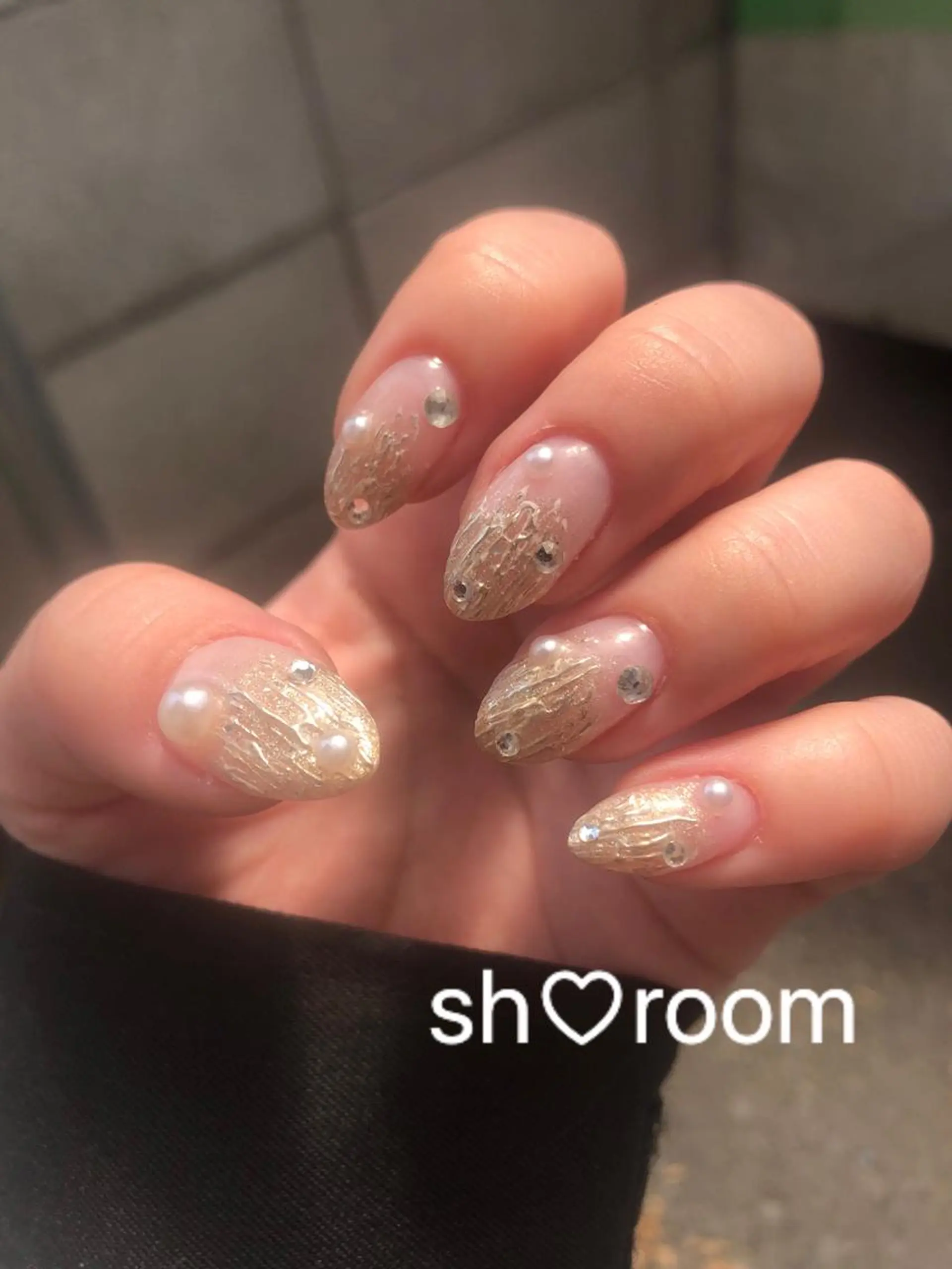 ネイル クリアネイル ゴールド キラキラネイル 韓国ネイル ミラーネイル Nail salon Ruuのネイルデザイン