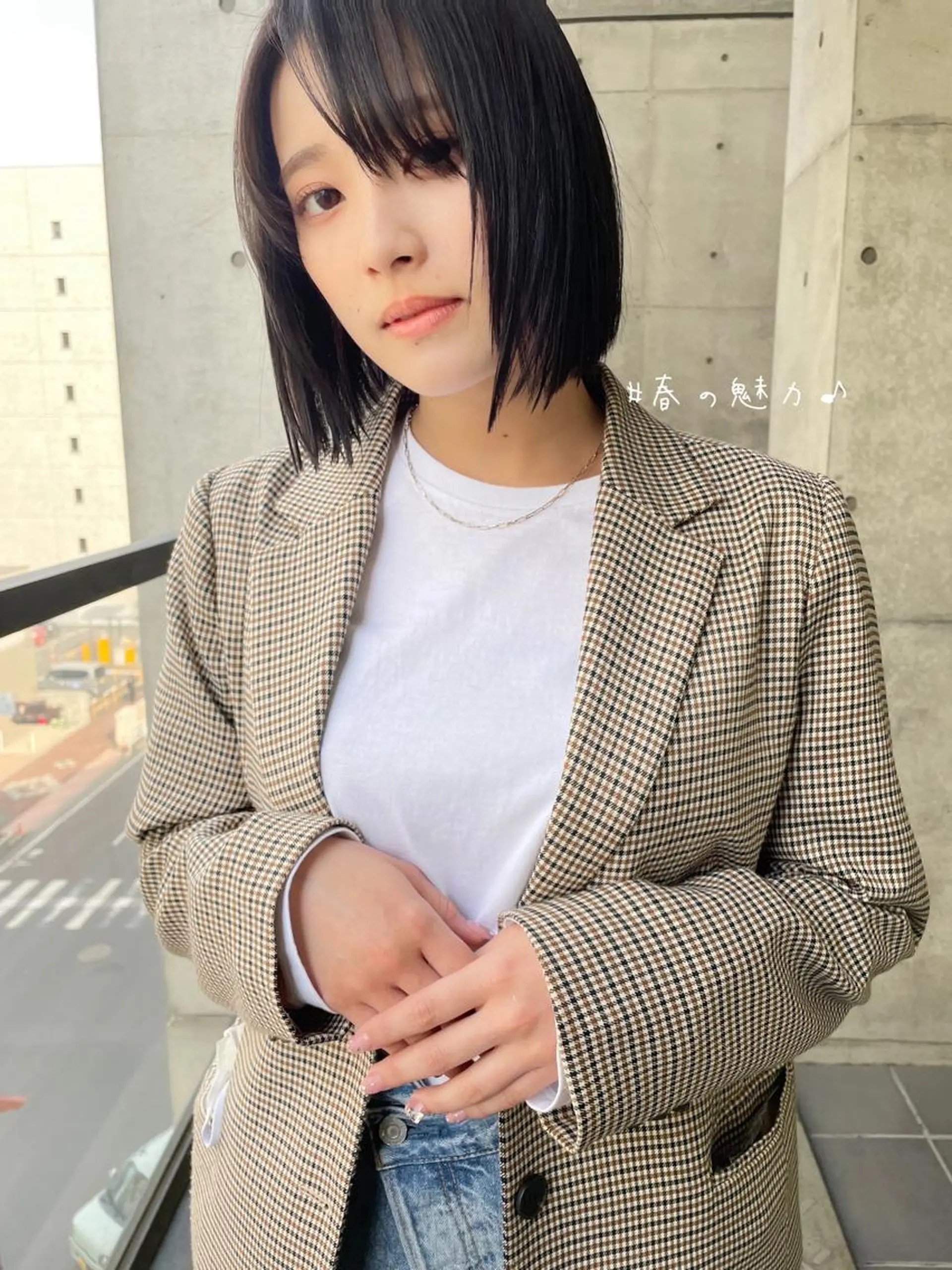 ショート 切りっぱなしボブ ボブ 山谷 裕紀のヘアスタイル