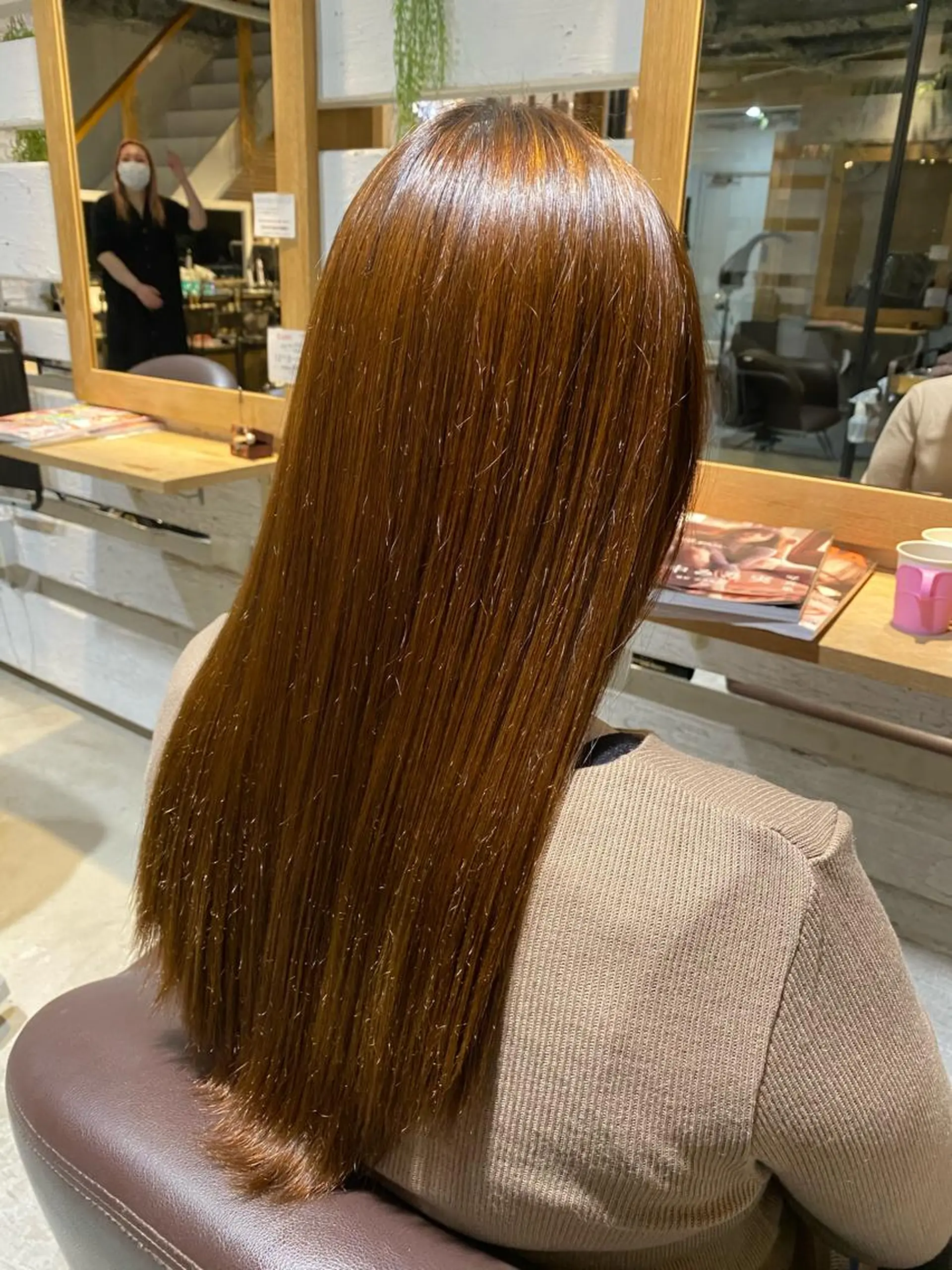 ロング カット 縮毛矯正 長濱 俊のヘアスタイル