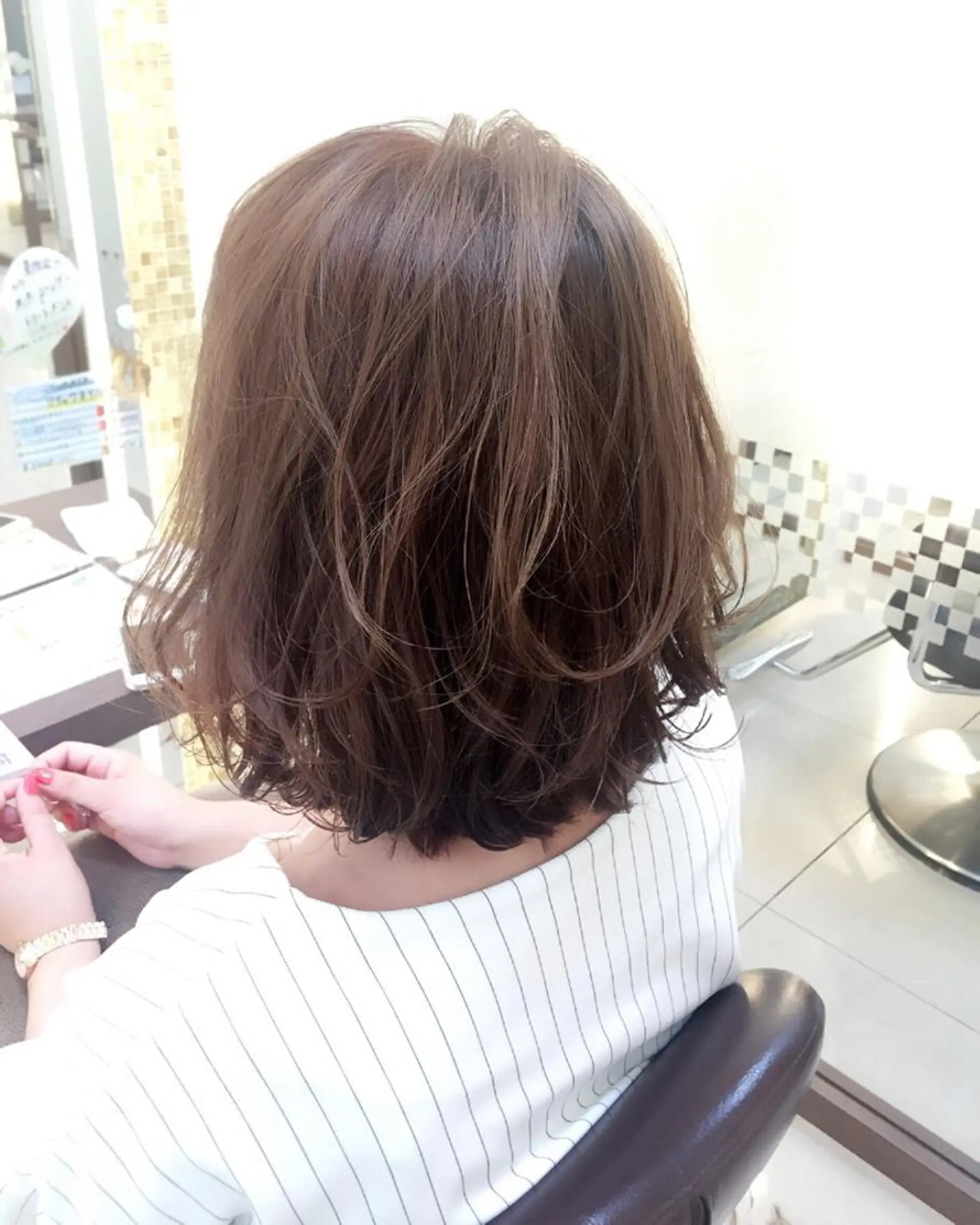 ショート カット ヘアカラー 縮毛矯正 トリートメント 髪質改善縮毛矯正/暖 色カラー/ウエダカナのヘアスタイル
