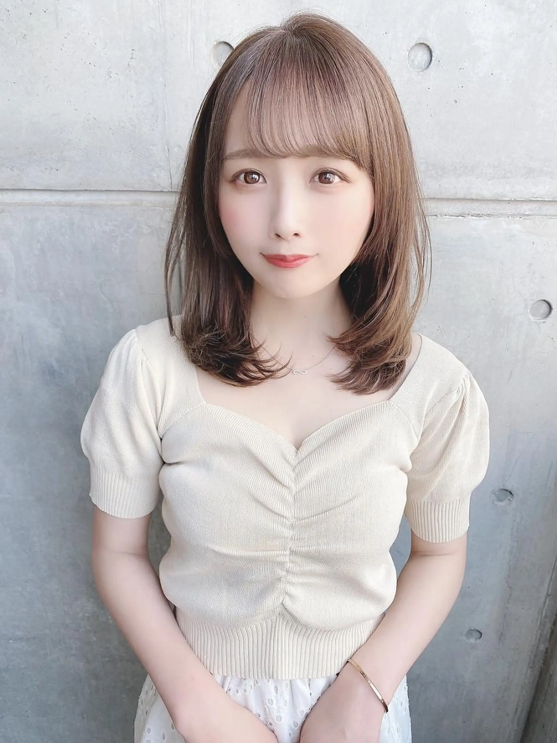 ミディアム ミディアムレイヤー レイヤーカット 黄金比の似合わせ /吉祥寺 /kokiのヘアスタイル