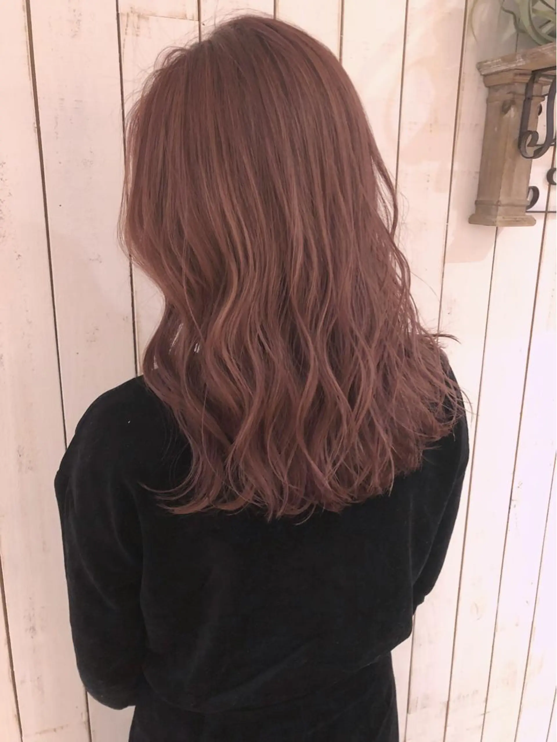 ミディアム カラー ピンクカラー Noe心斎橋 堀田 朋宏のヘアスタイル