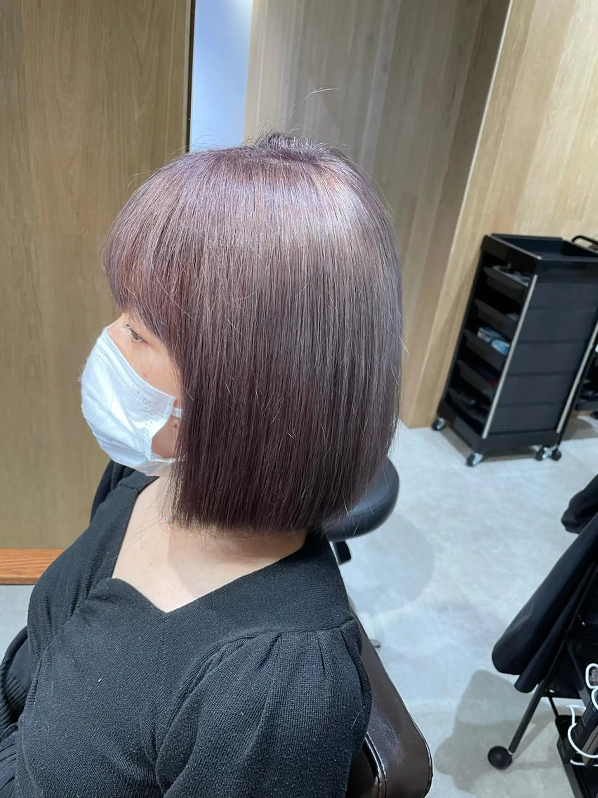 ミディアム カラー ヘアカラー トリートメント レイヤー/ハッシュ 渋谷/サッタのヘアスタイル