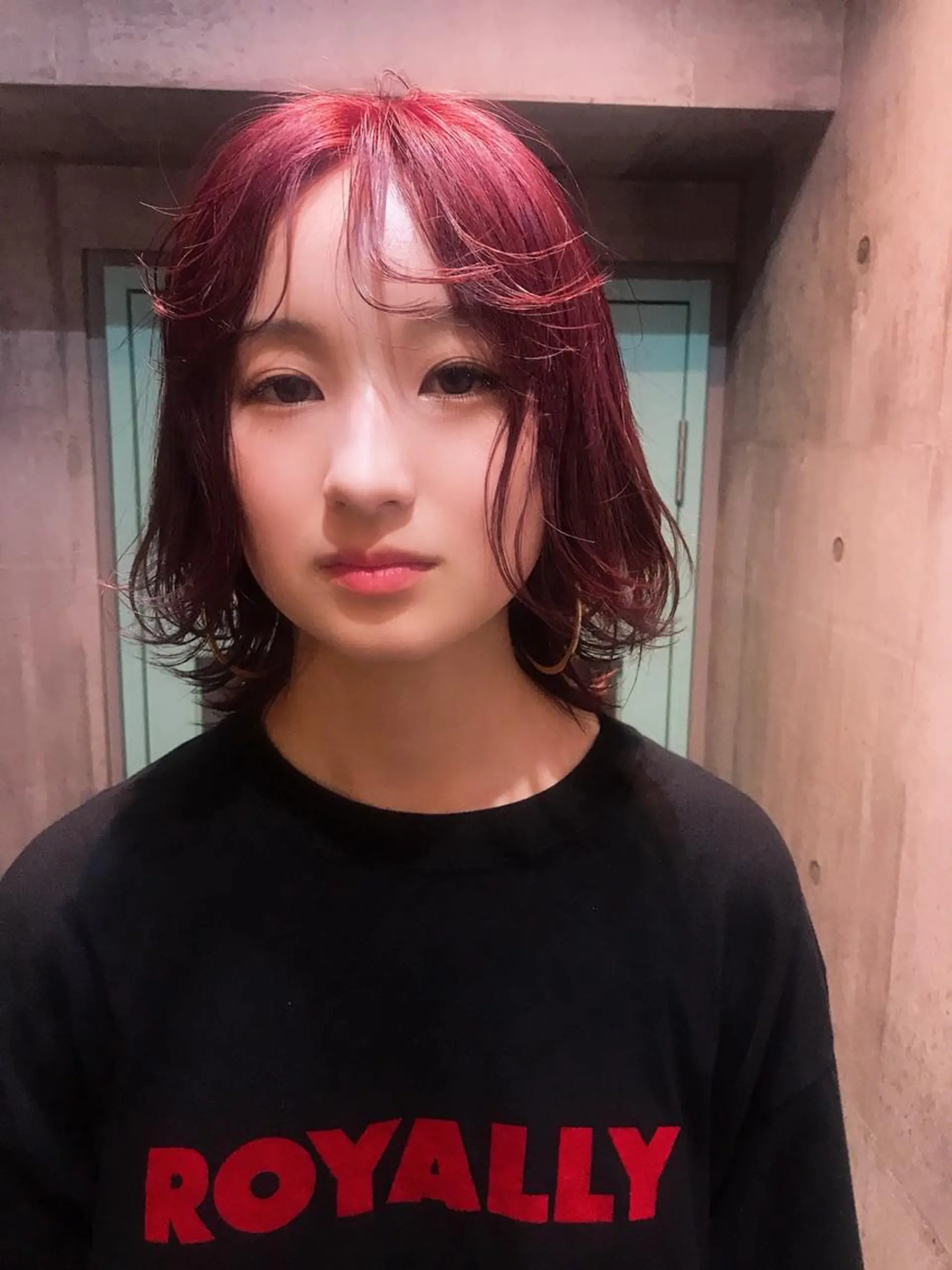 カラー ボルドーカラー ブリーチ難民の救世主 サロンINK.渋谷のヘアスタイル