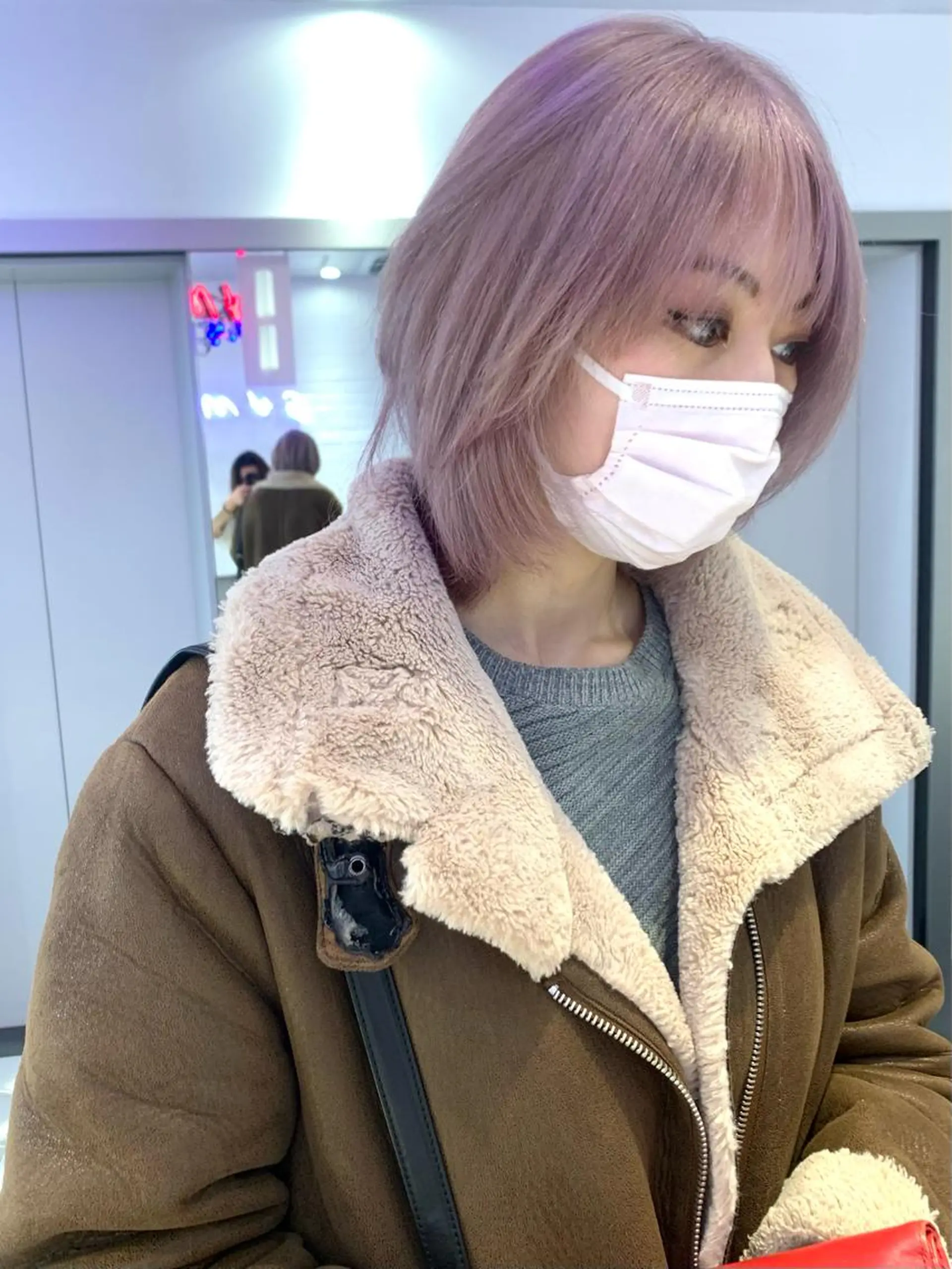 ミディアム カラー ヘアアレンジ ハイトーン/美髪矯正 🍃大江拓実のヘアスタイル