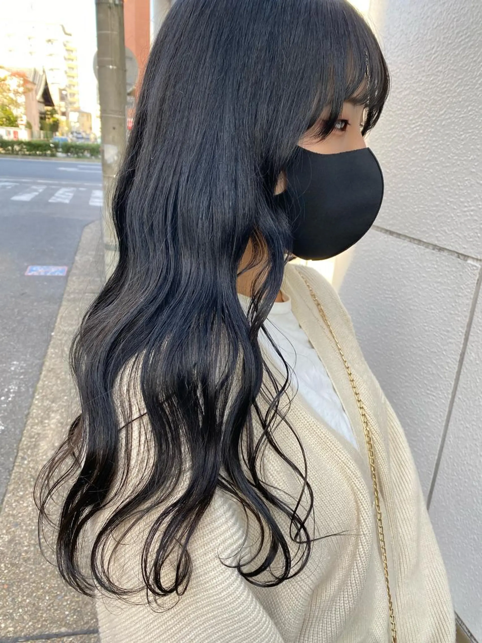 ロング カラー 黒髪 ブルーカラー ブルーブラック ｲﾁｶﾜ ﾐｵ/ minim hairのヘアスタイル