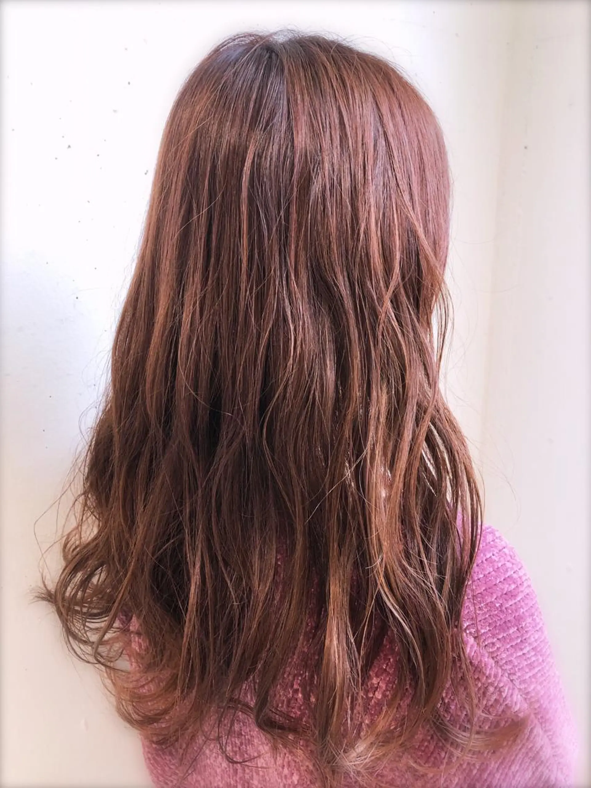 ロング カラー ピンクカラー 山形 光輪子のヘアスタイル