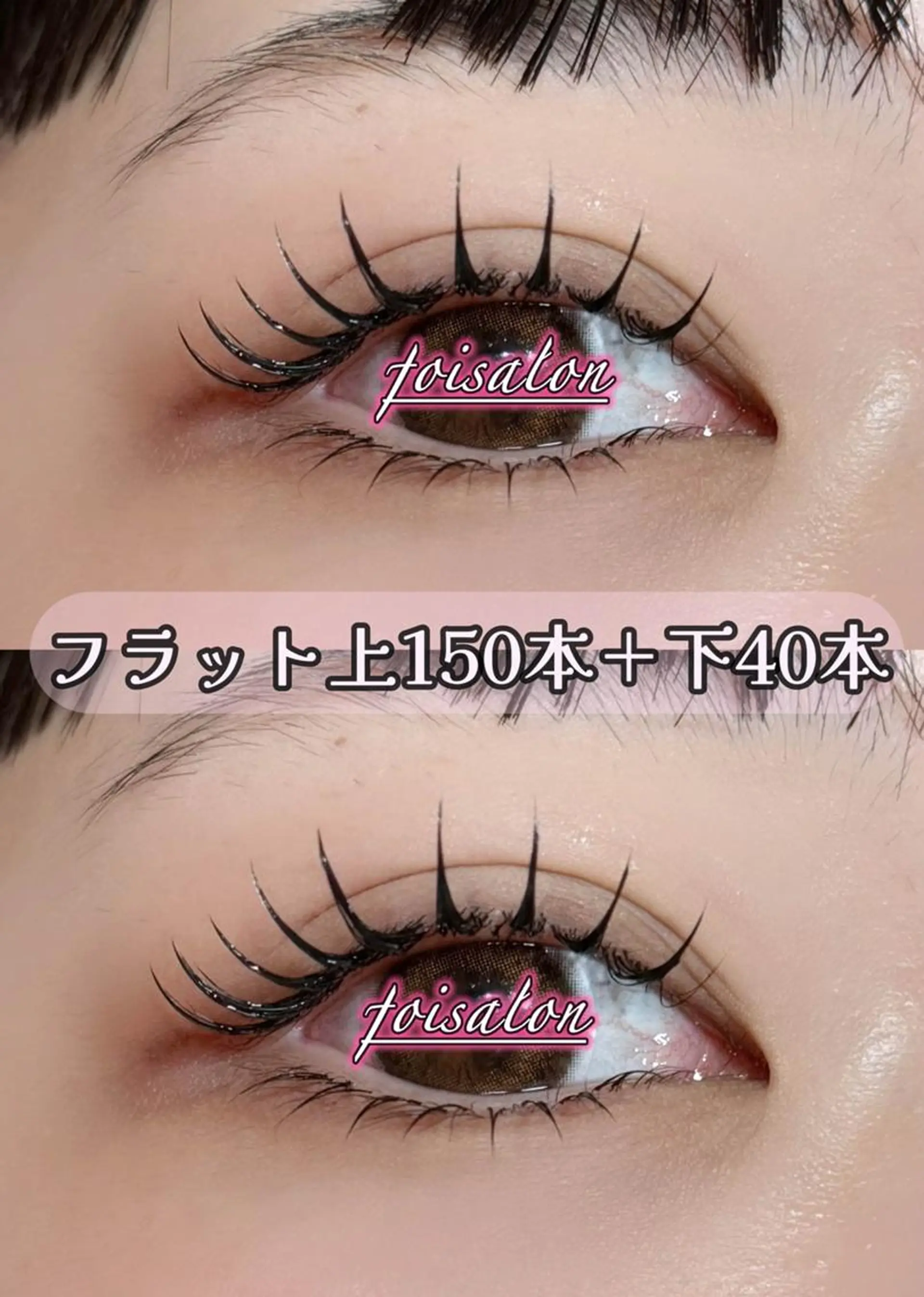 マツエク・マツパ 束感まつ毛 フラットラッシュ ワンホンマツエク マツエク foisalon 大久保店のマツエク・マツパデザイン