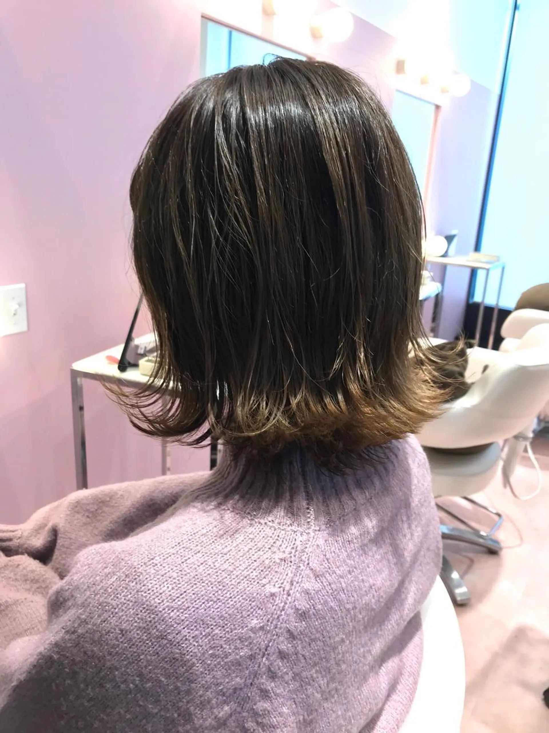 ミディアム 所渉/韓国レイヤー /ウルフカットのヘアスタイル