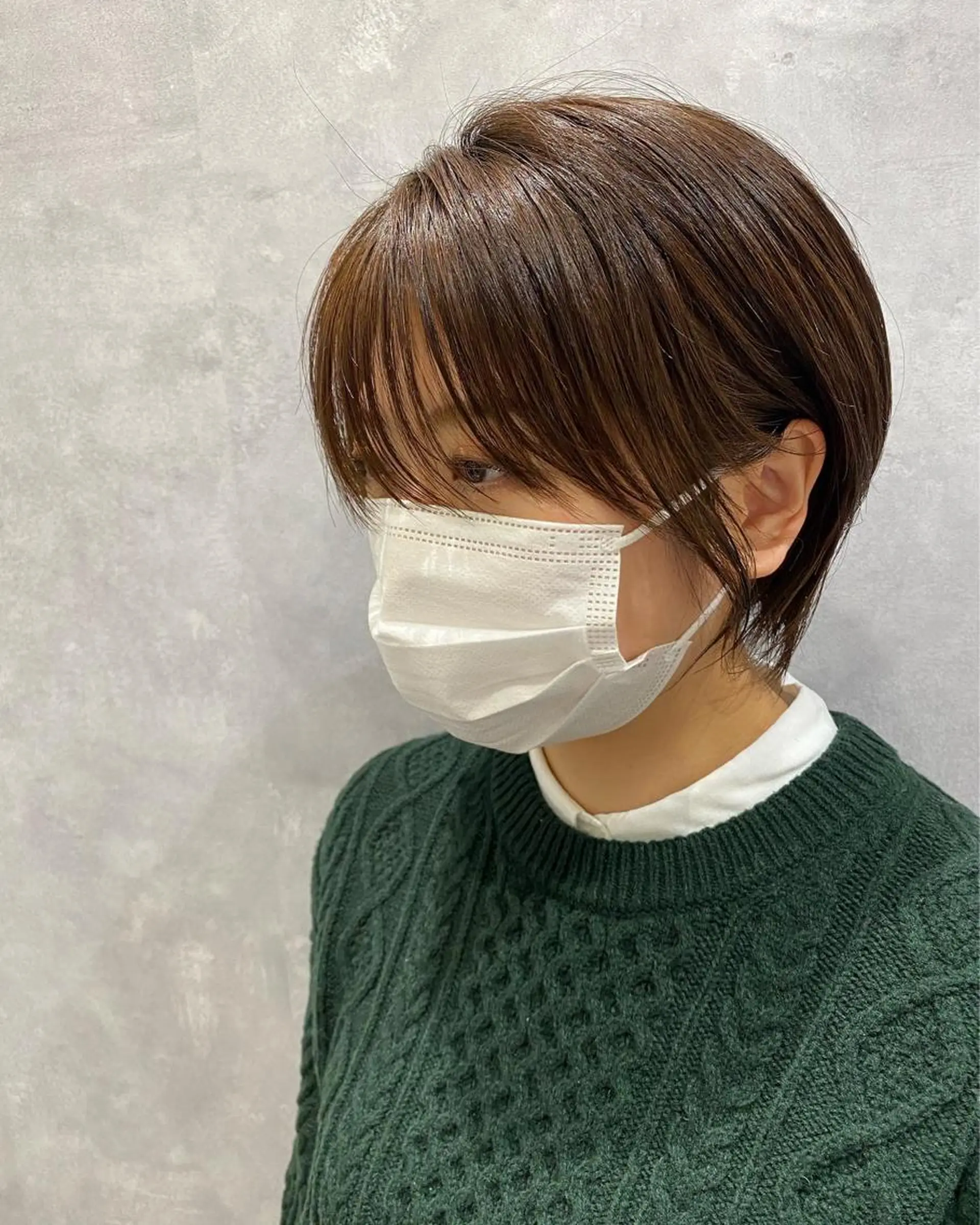 ショート カラー くせ毛 ショートヘア 縮毛矯正 うざバング ショートヘアはお任せ 冨樫真未のヘアスタイル