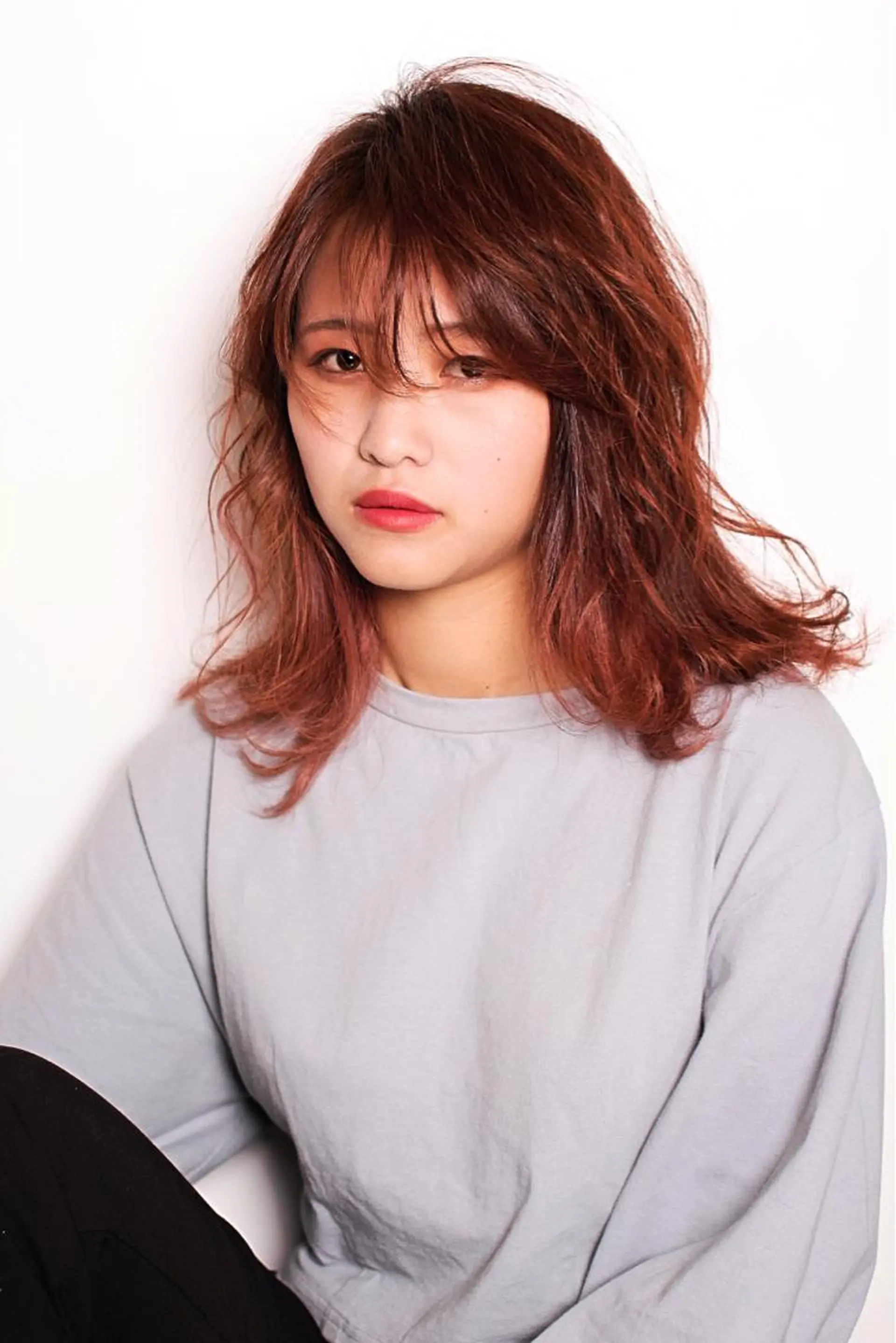 セミロング カラー ✨美髪矯正×髪質改善 🍎カイト🍎渋谷のヘアスタイル