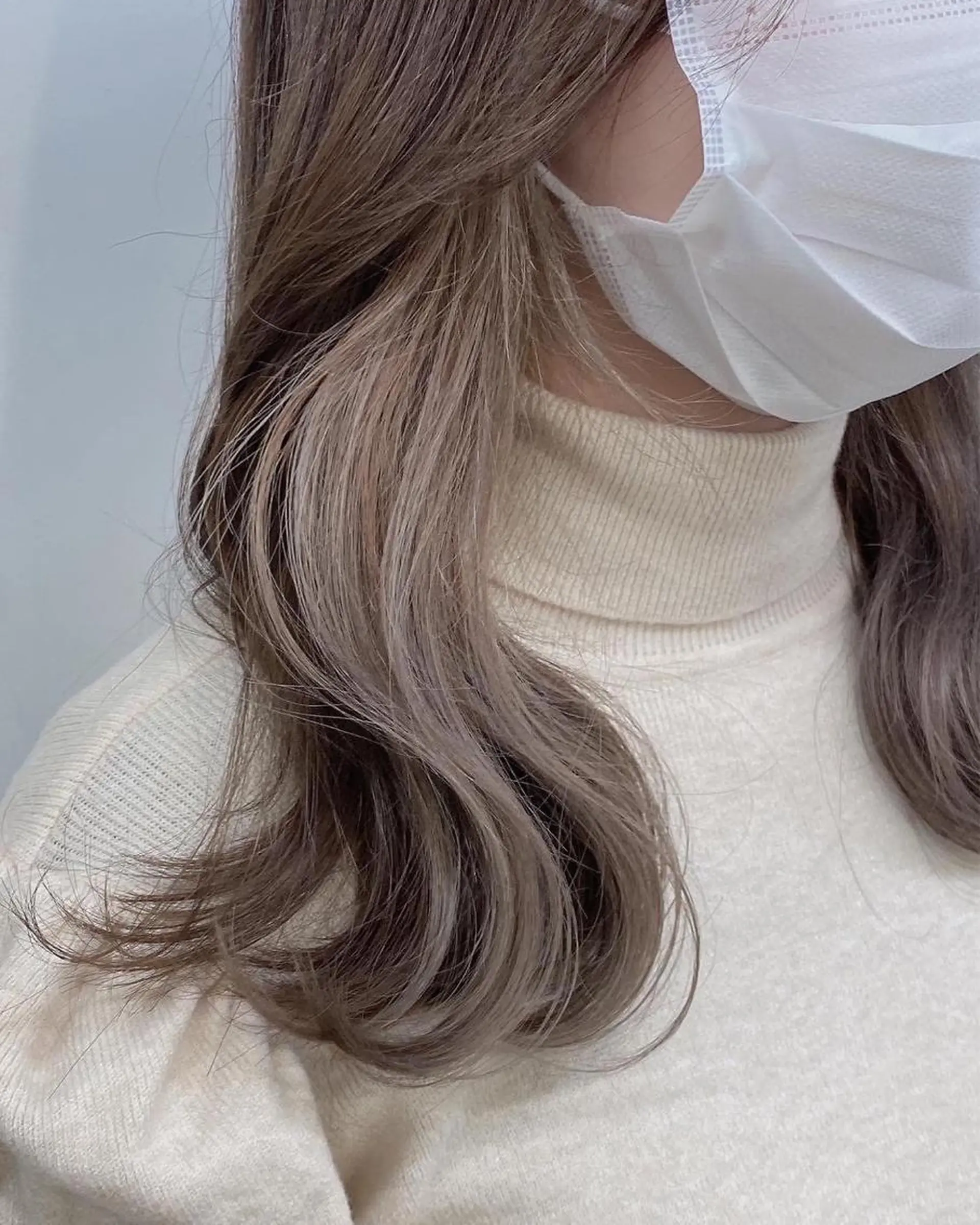 ミディアム カラー ベージュカラー 黒髪 ブリーチ ブルーカラー ブルーブラック ヘアカラー 🤎MISAKI 艶髪カラー🤎のヘアスタイル