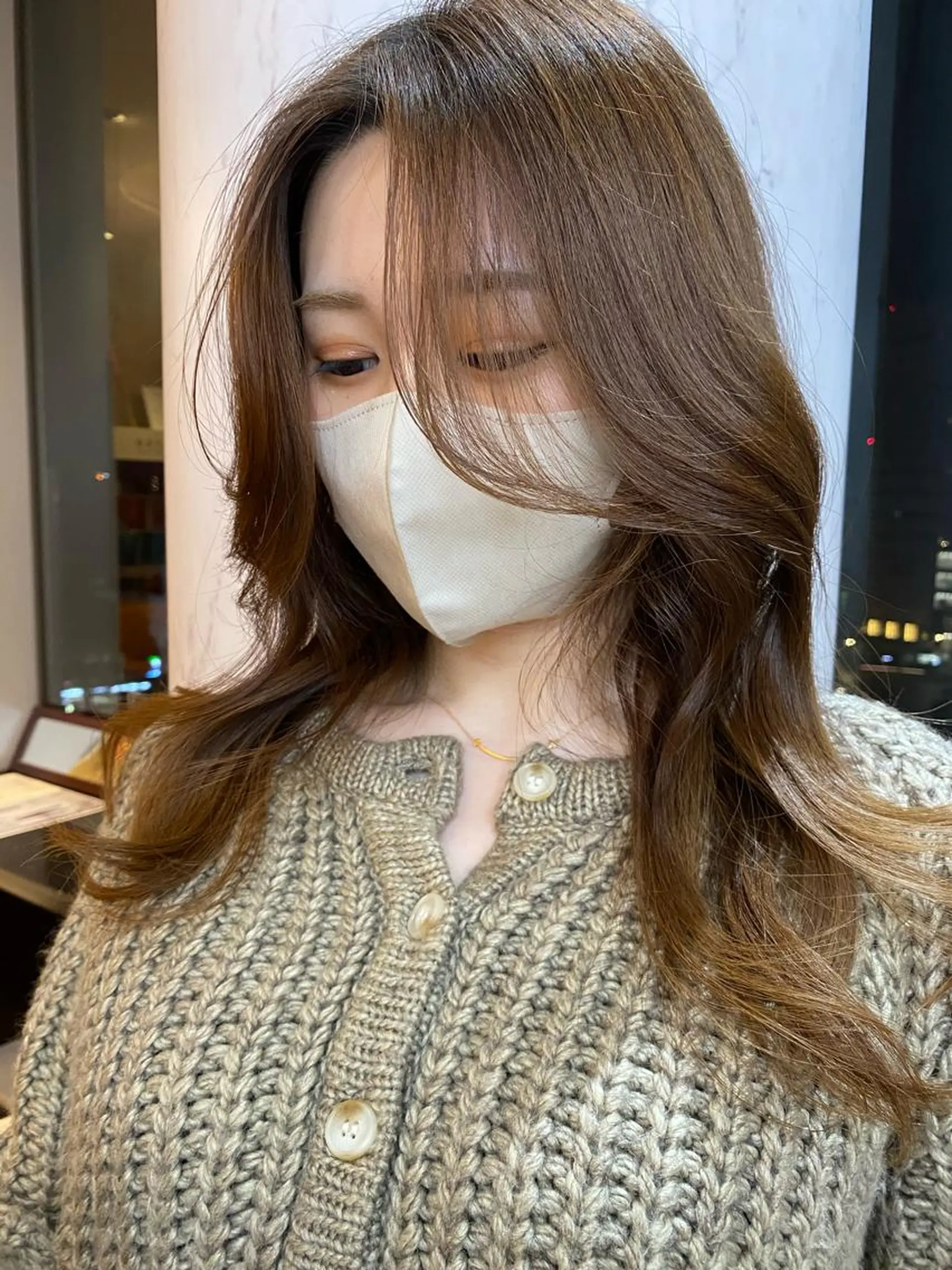 ロング 韓国風ヘア かえ🩶韓国ボブ🎀 透明感カラー🥣のヘアスタイル