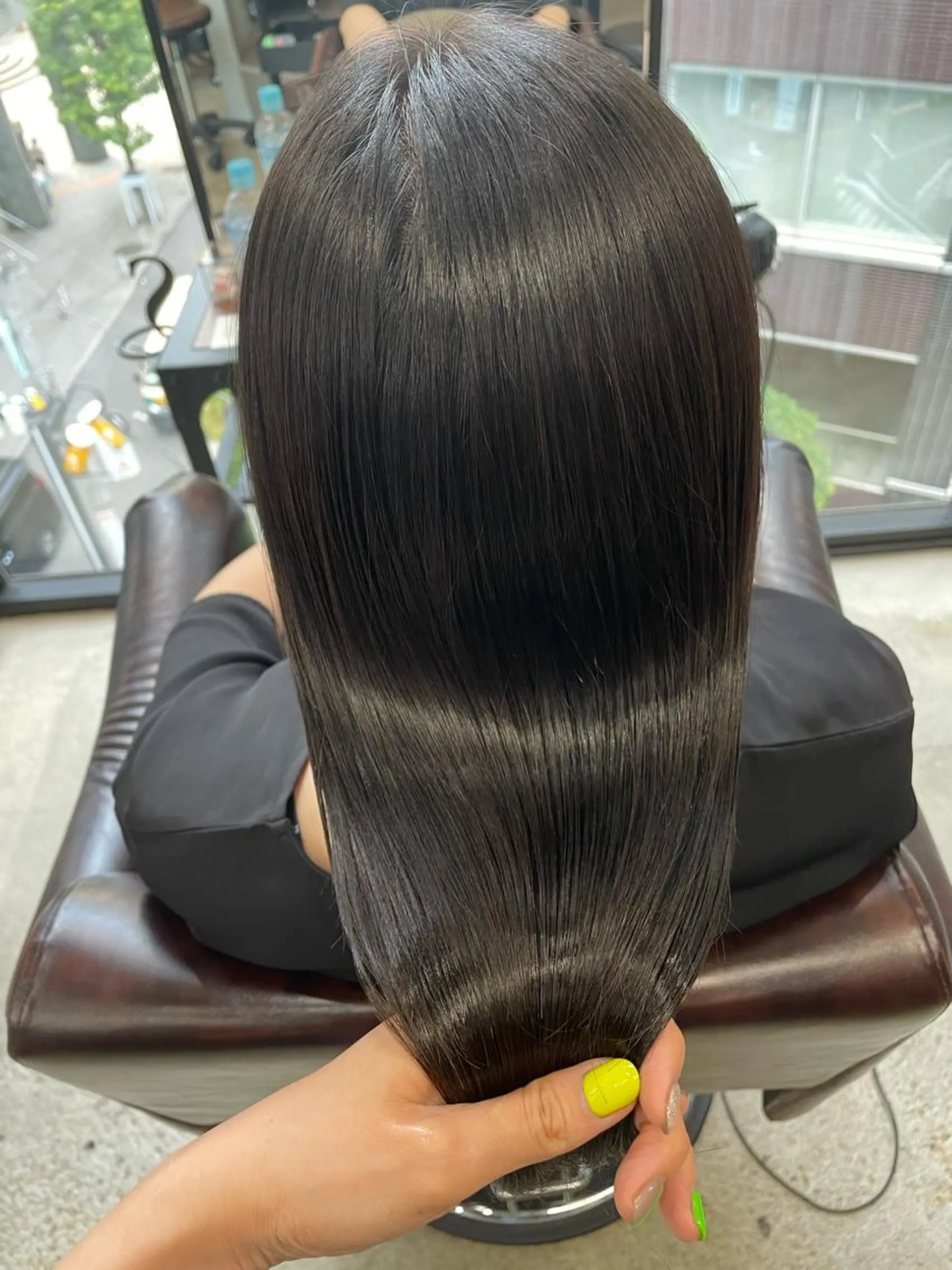 ミディアム 縮毛矯正 トリートメント 🧸髪質改善/ 艶カラー/成田ありさのヘアスタイル