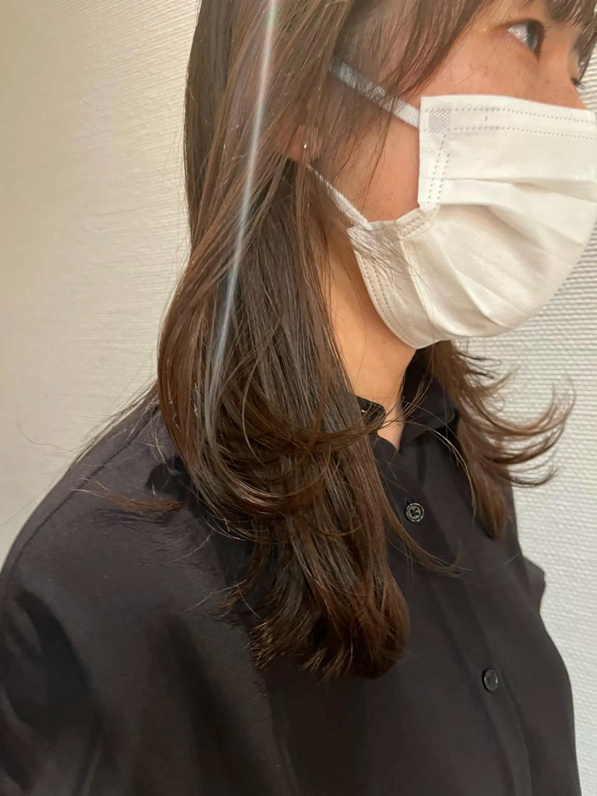 ロング レイヤーカット かわい りほのヘアスタイル