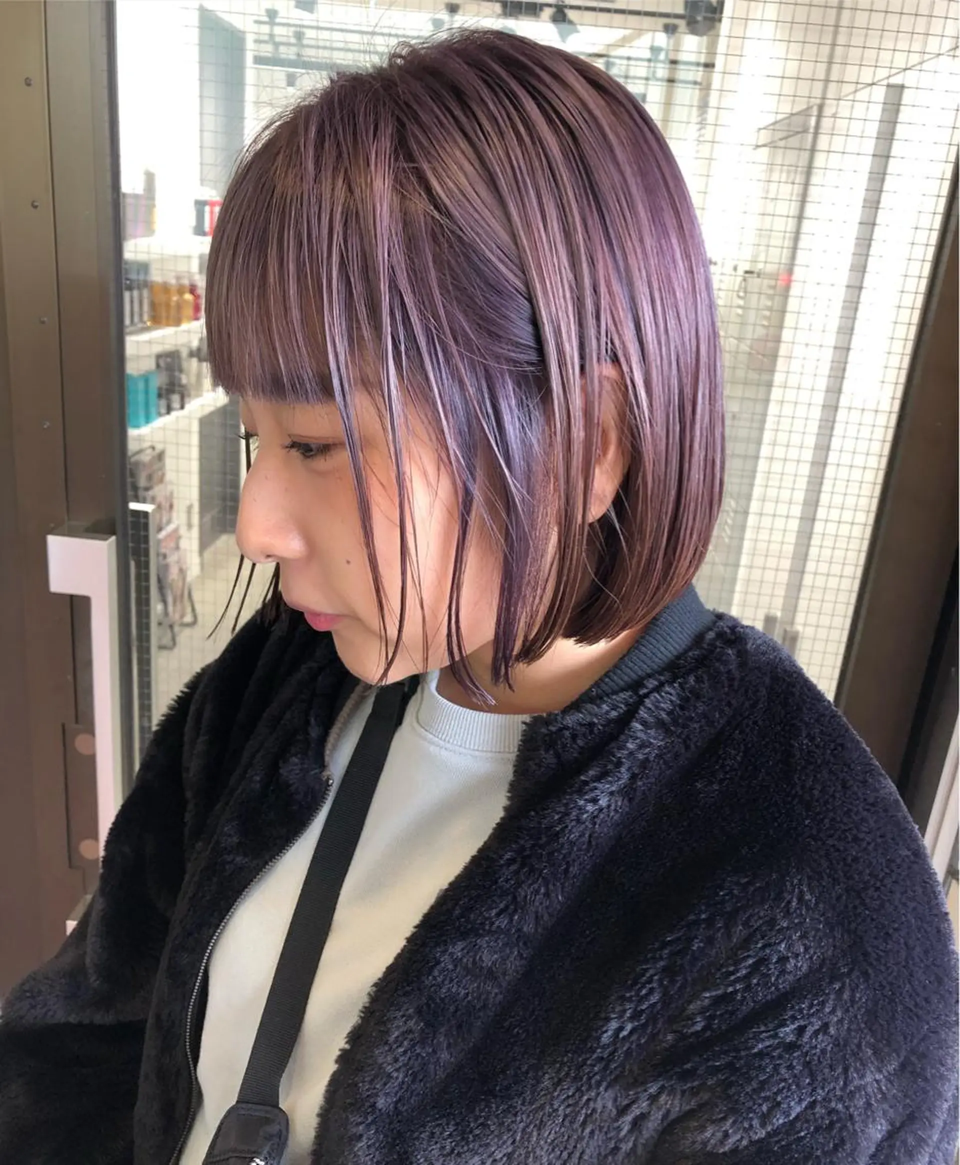 ショート カラー アッシュ ブリーチ 透明感カラー ラベンダーカラー ラベンダーアッシュ 🤍2nd🤍田所 美希のヘアスタイル