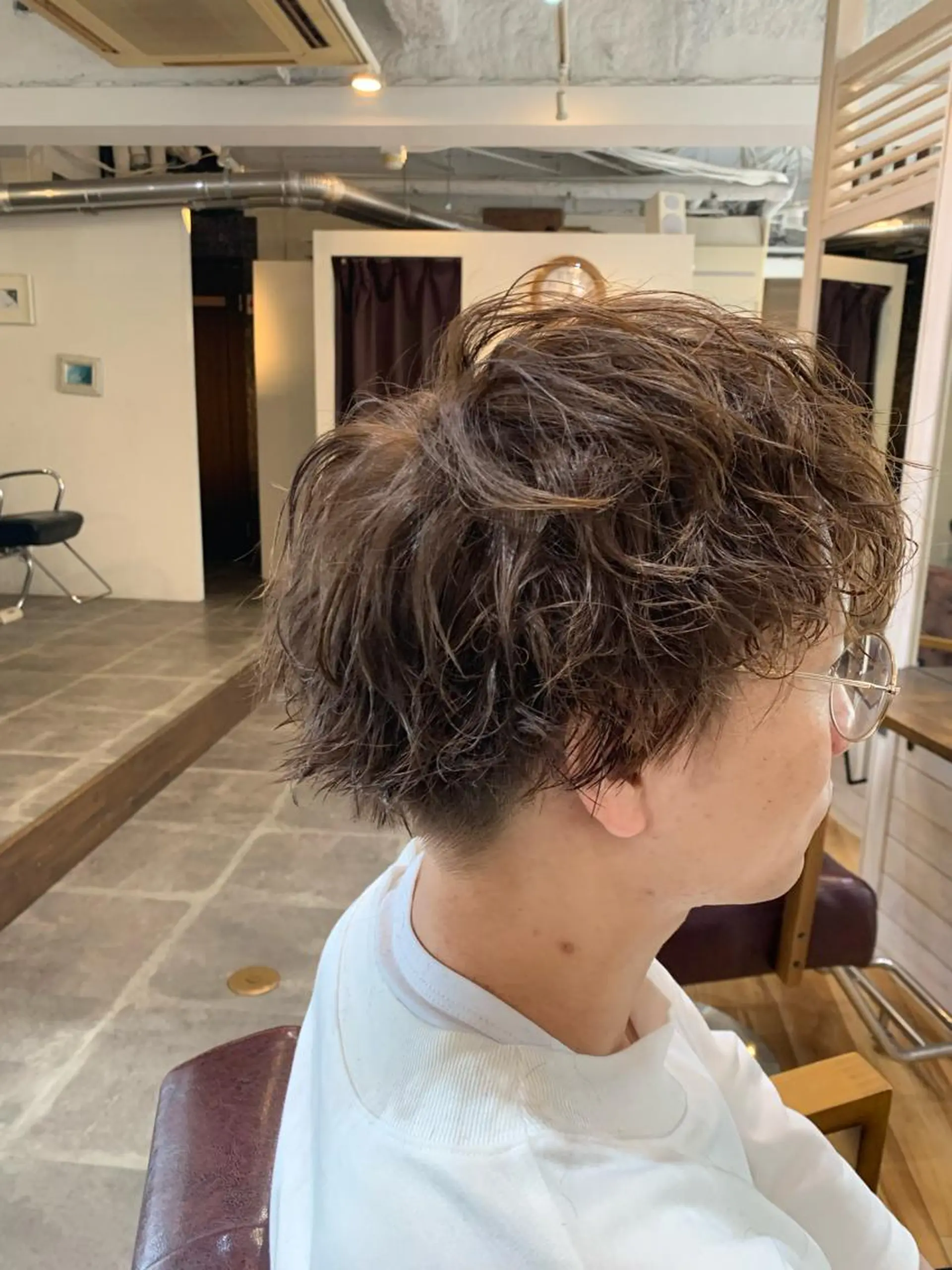 ショート カット ヘアカラー パーマ CECIL hair なんば店所属・メンズパーマ 艶髪☆店長☆有馬のヘアスタイル