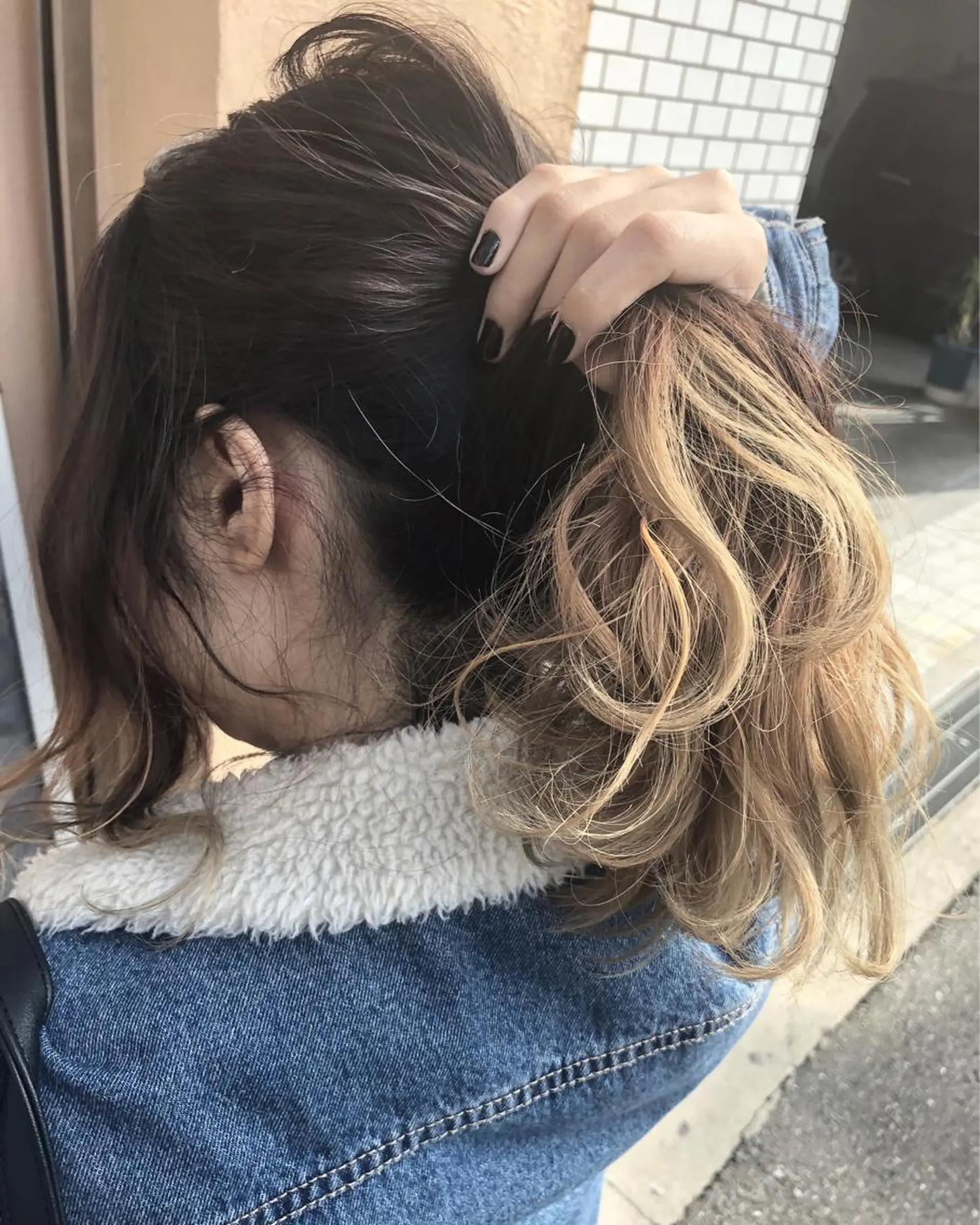 ミディアム カラー 髪質改善 中川　翔のヘアスタイル