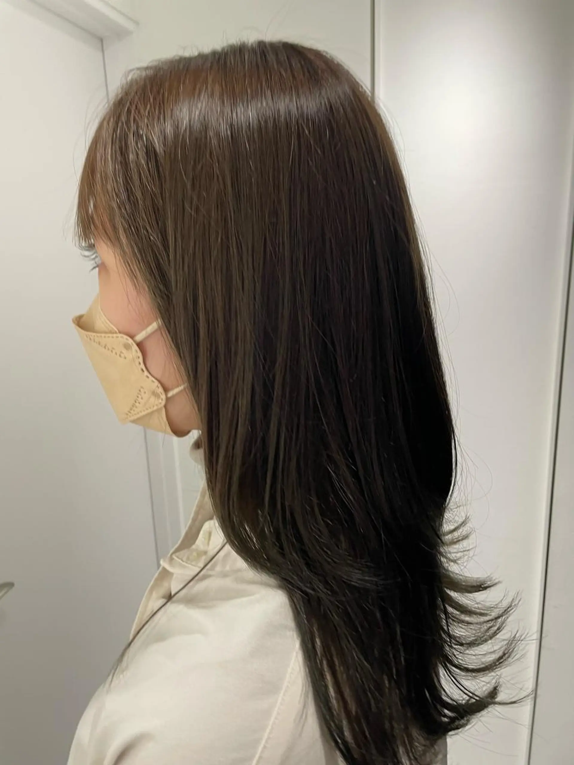 ロング カラー カット ヘアカラー 韓国×網紅ヘア 🤍りん🤍のヘアスタイル