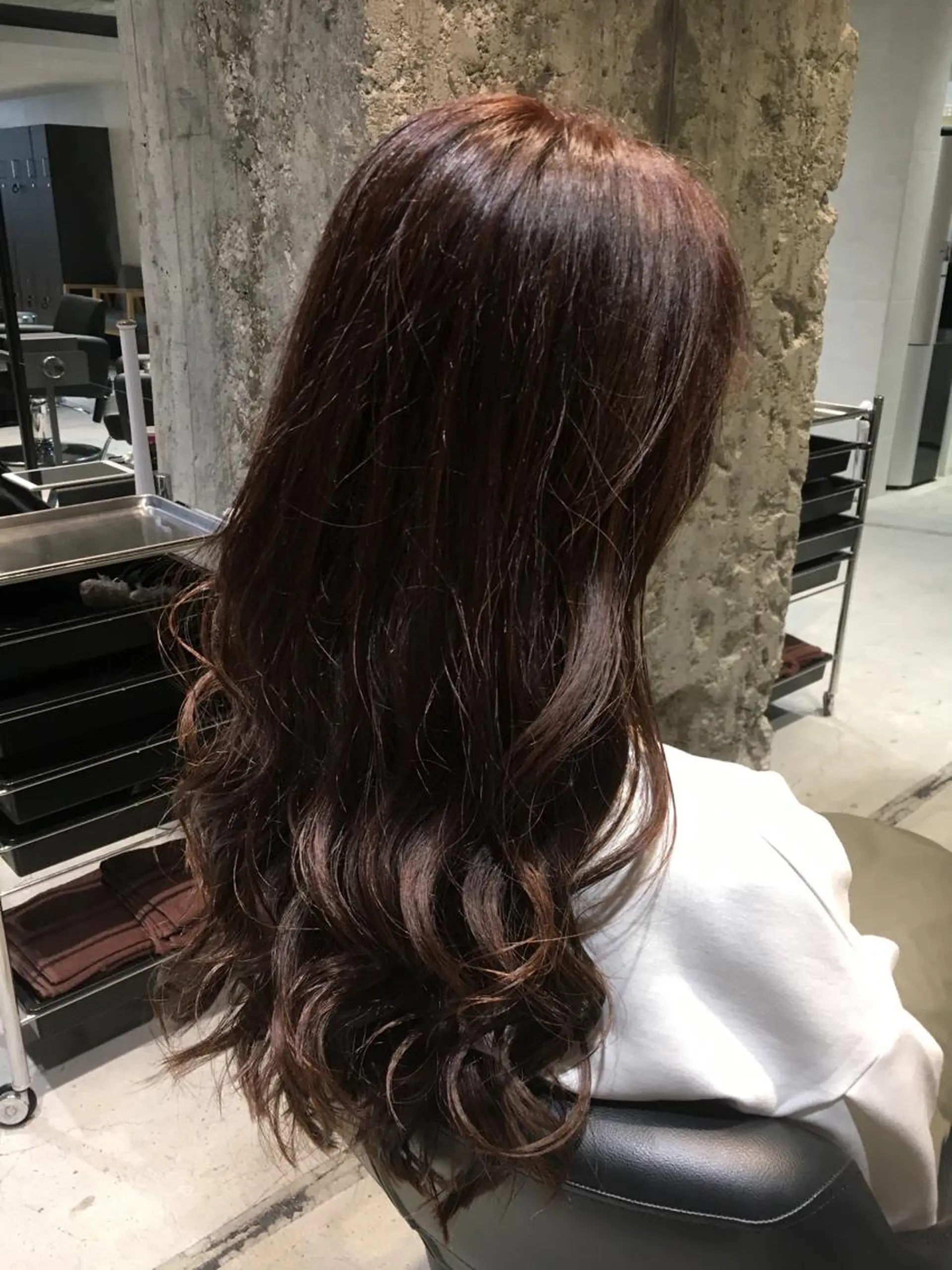 ロング カラー ベージュカラー コーラルベージュ ピンクカラー カット ヘアカラー トリートメント 髪質改善ULTOWA ✨松井 美幸のヘアスタイル