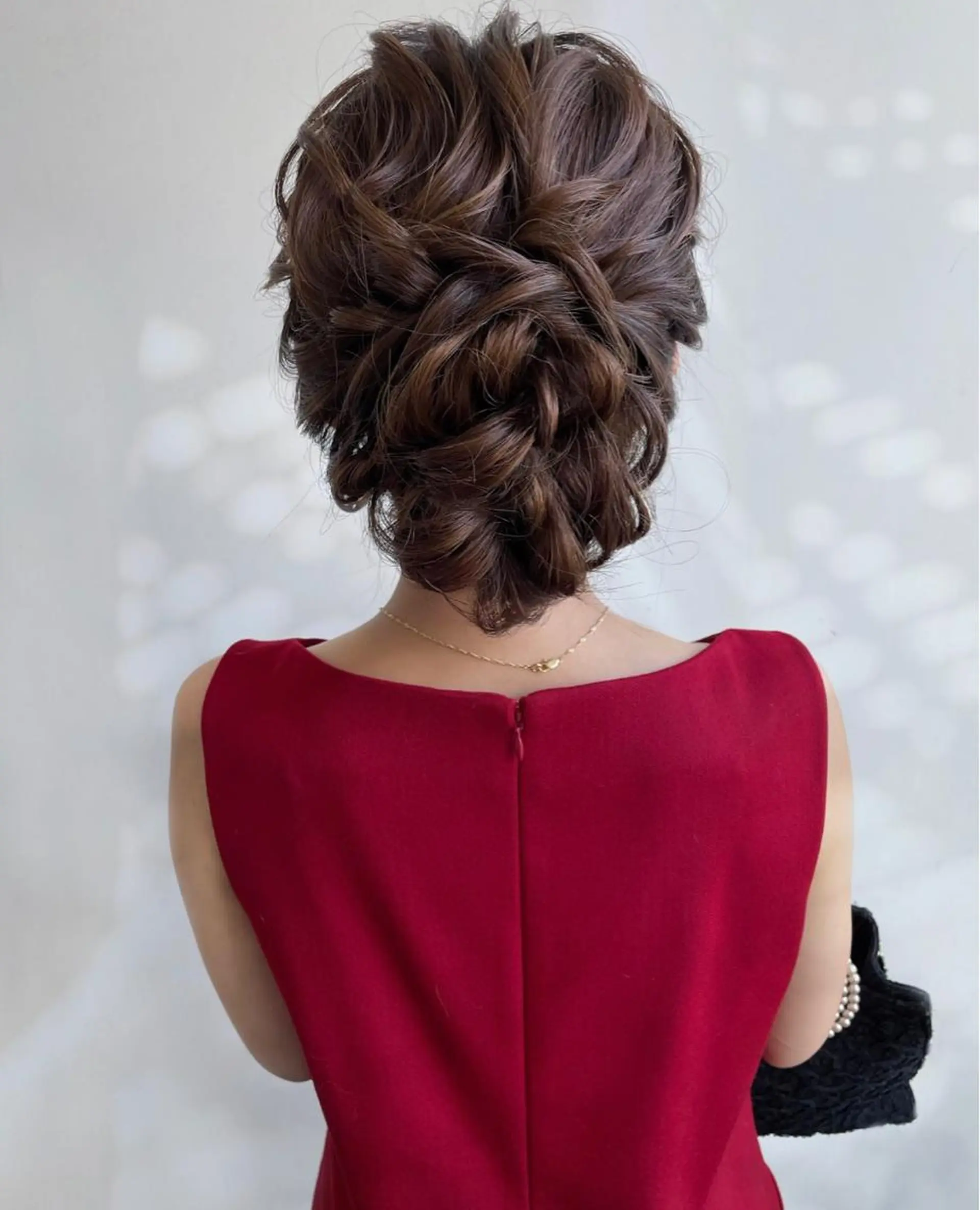 セミロング ヘアアレンジ ヘアメイク new meのヘアスタイル